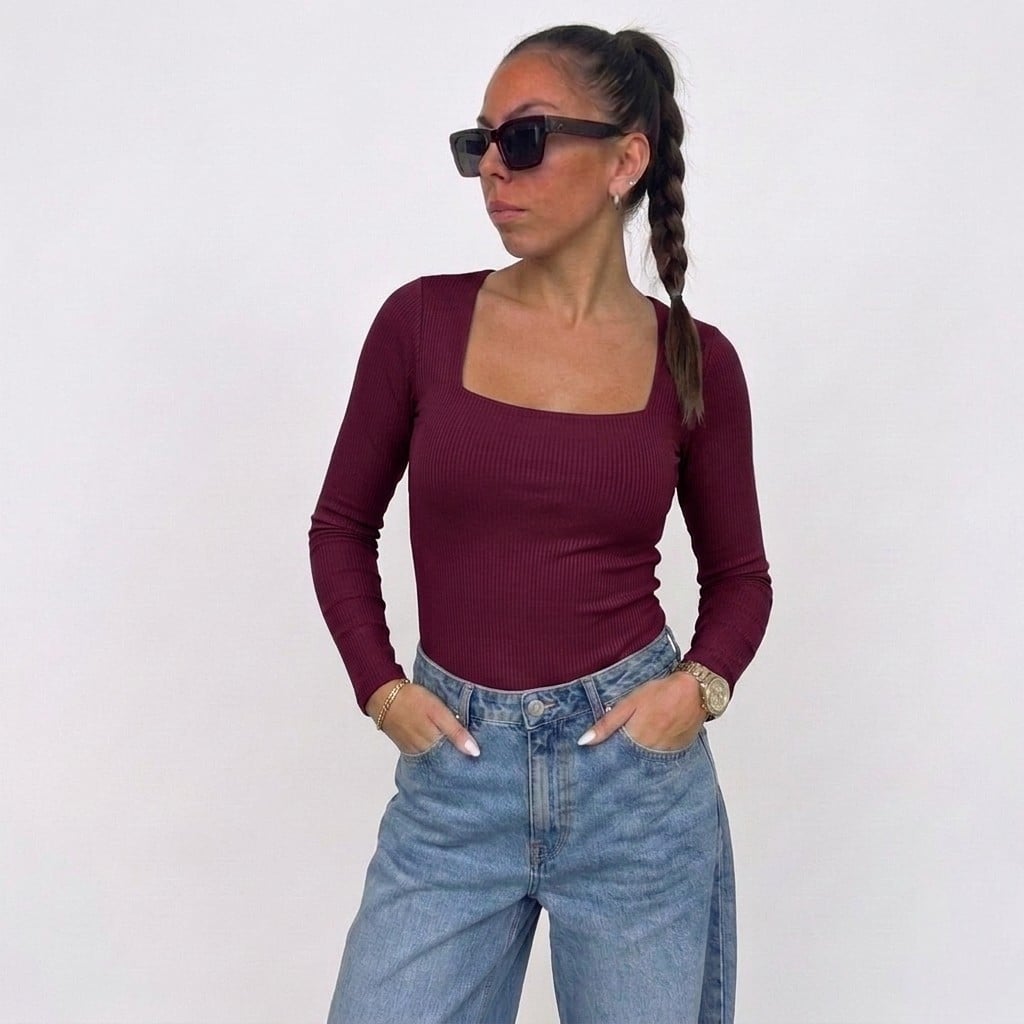 POLO RIB MUJER TENDENCIA CASUAL - 1