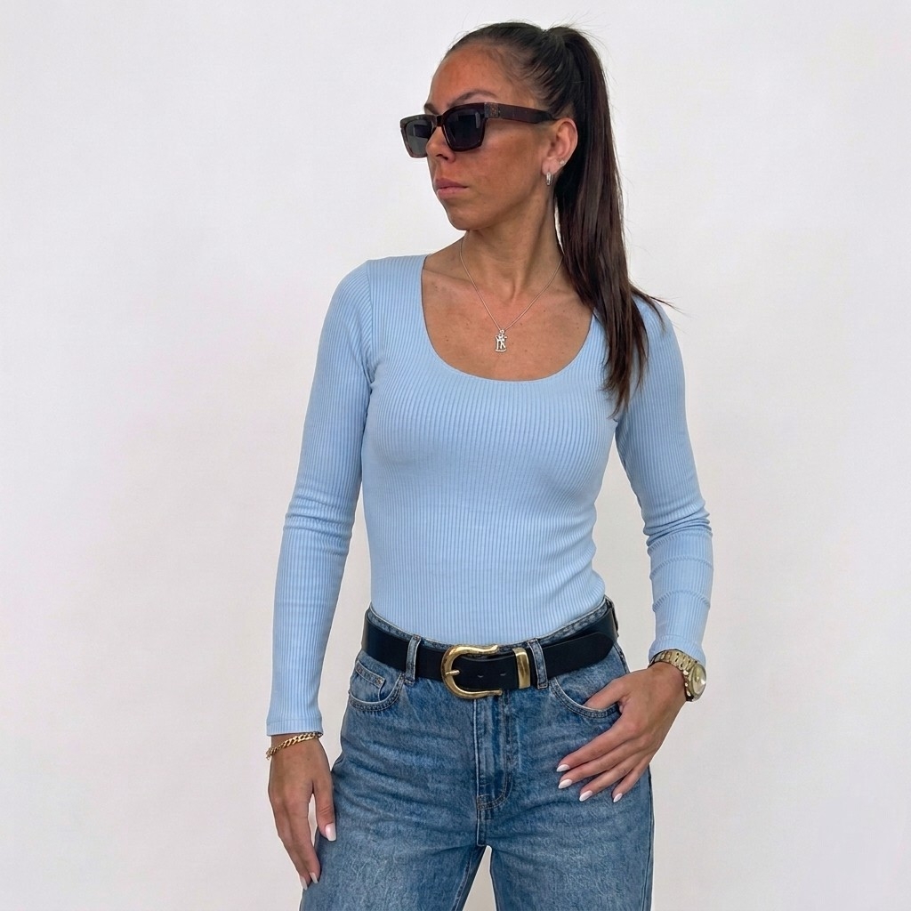 POLO RIB MUJER TENDENCIA CASUAL - 1