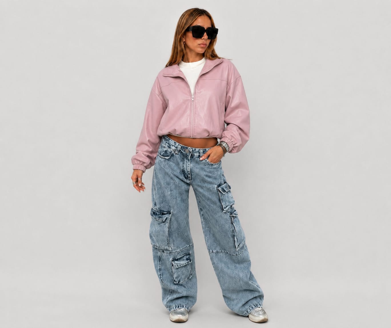 CASACA BOMBER OVERSIZE LOOK CASUAL PARA MUJER - 2