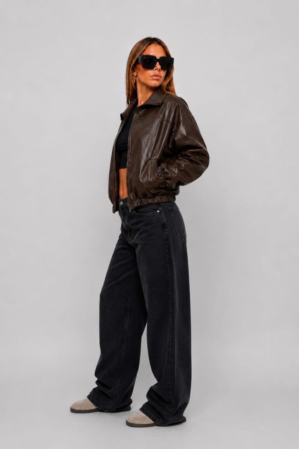 CASACA BOMBER OVERSIZE LOOK CASUAL PARA MUJER - 3