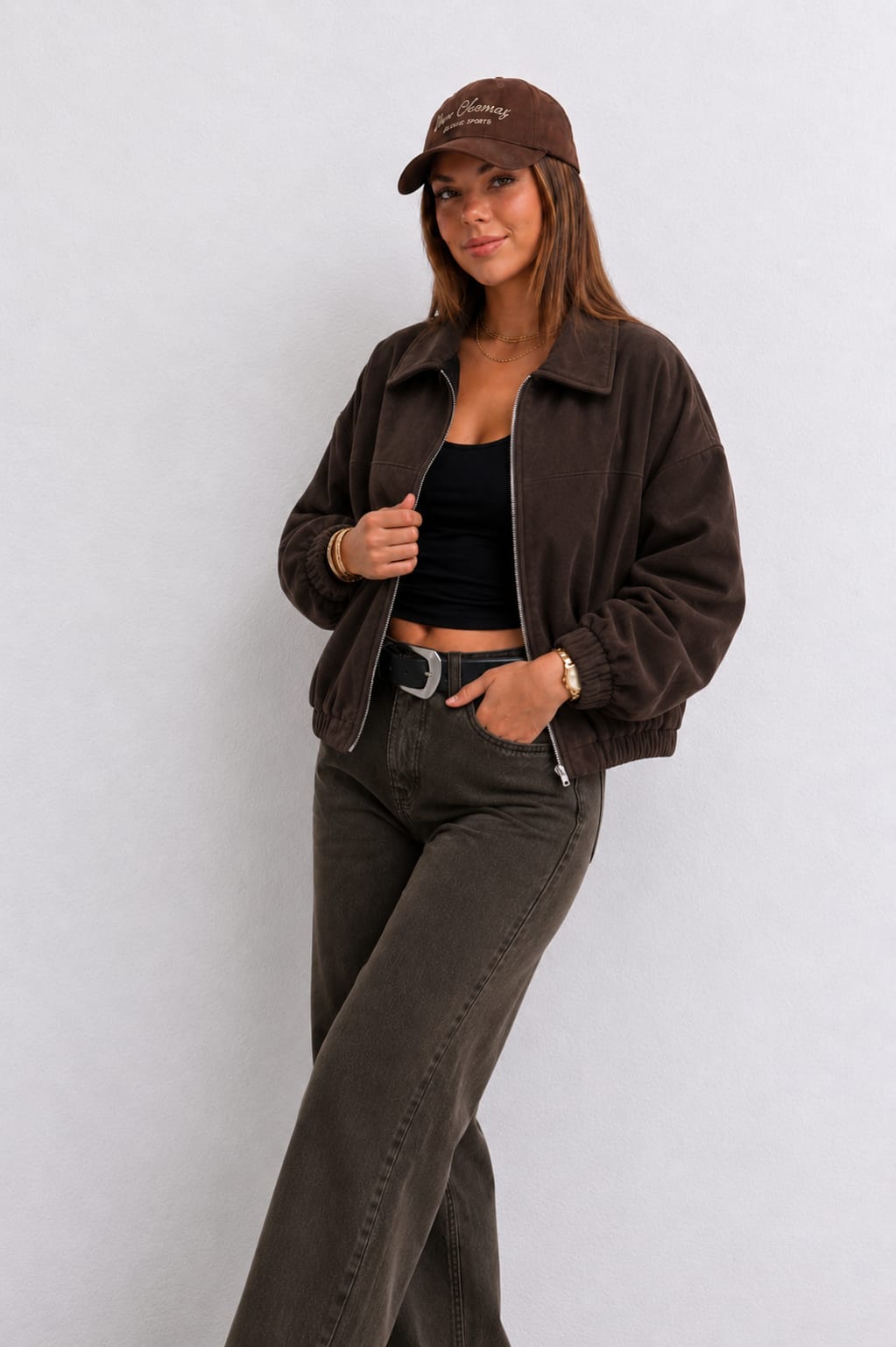 CASACA OVERSIZE ESTILO SUET DE MUJER - 3