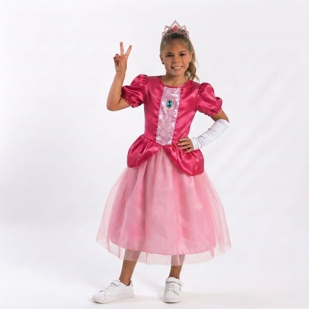 PRINCESA PEACH DISFRAZ PARA NIÑAS - 1