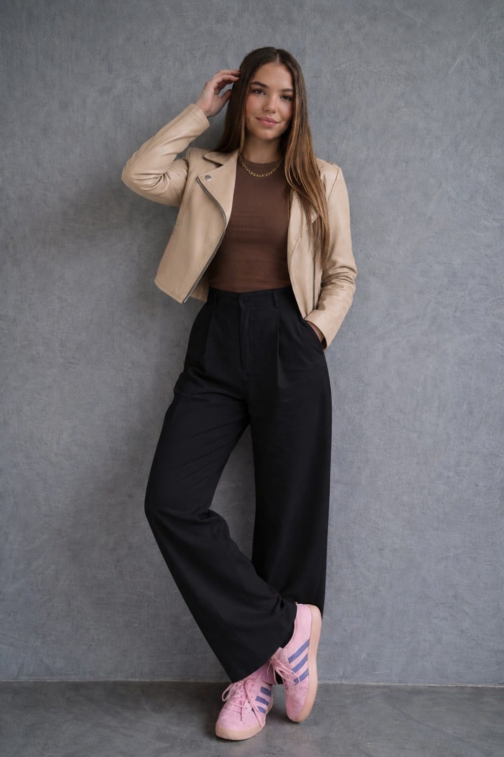 CASACA MODERNA BIKER PARA MUJER - 3