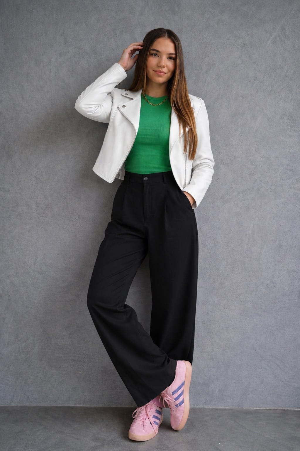 CASACA BIKER DE CUERINA PARA OUTFITS - 3