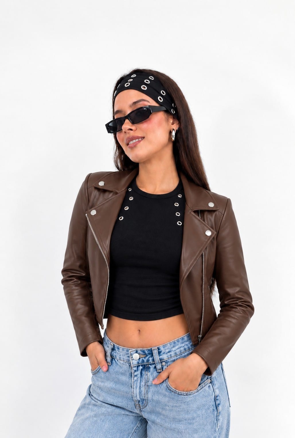 CASACA MARRON TENDENCIA TEMPORADA PARA MUJER - 1
