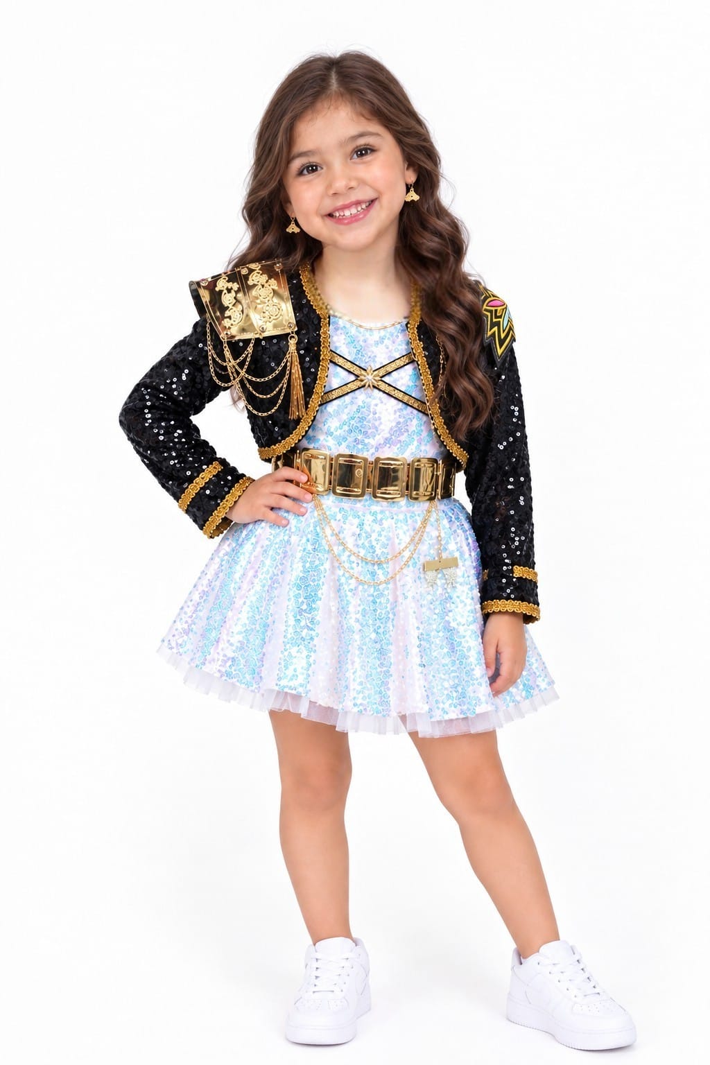 DISFRAZ DE RUMI VESTIDO KPOP FIESTA CONCIERTO CONJUNTO PARA NIÑAS - 1