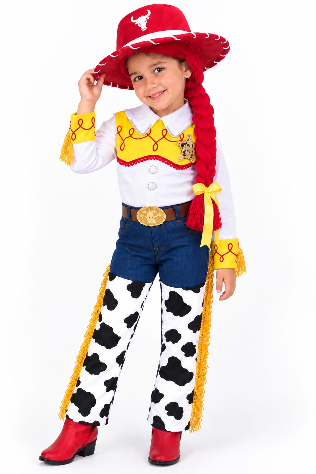 DISFRAZ CONJUNTO JESSIE TRENZA PARA NIÑAS - 1