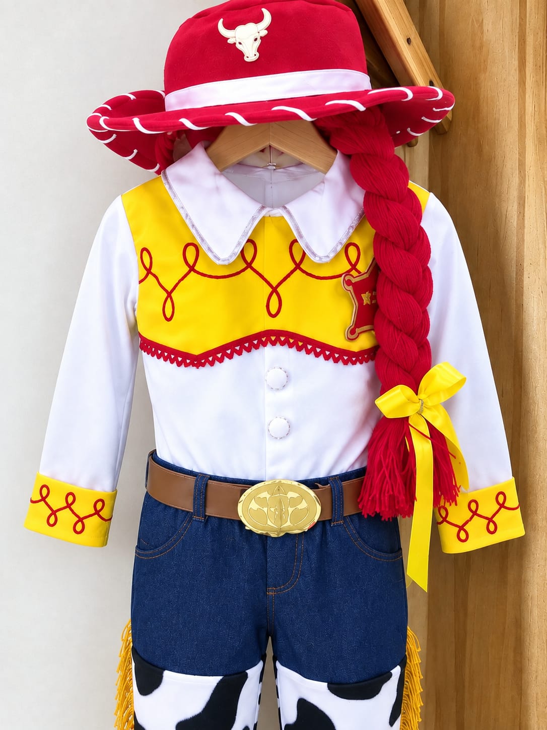 DISFRAZ CONJUNTO JESSIE TRENZA PARA NIÑAS - 3