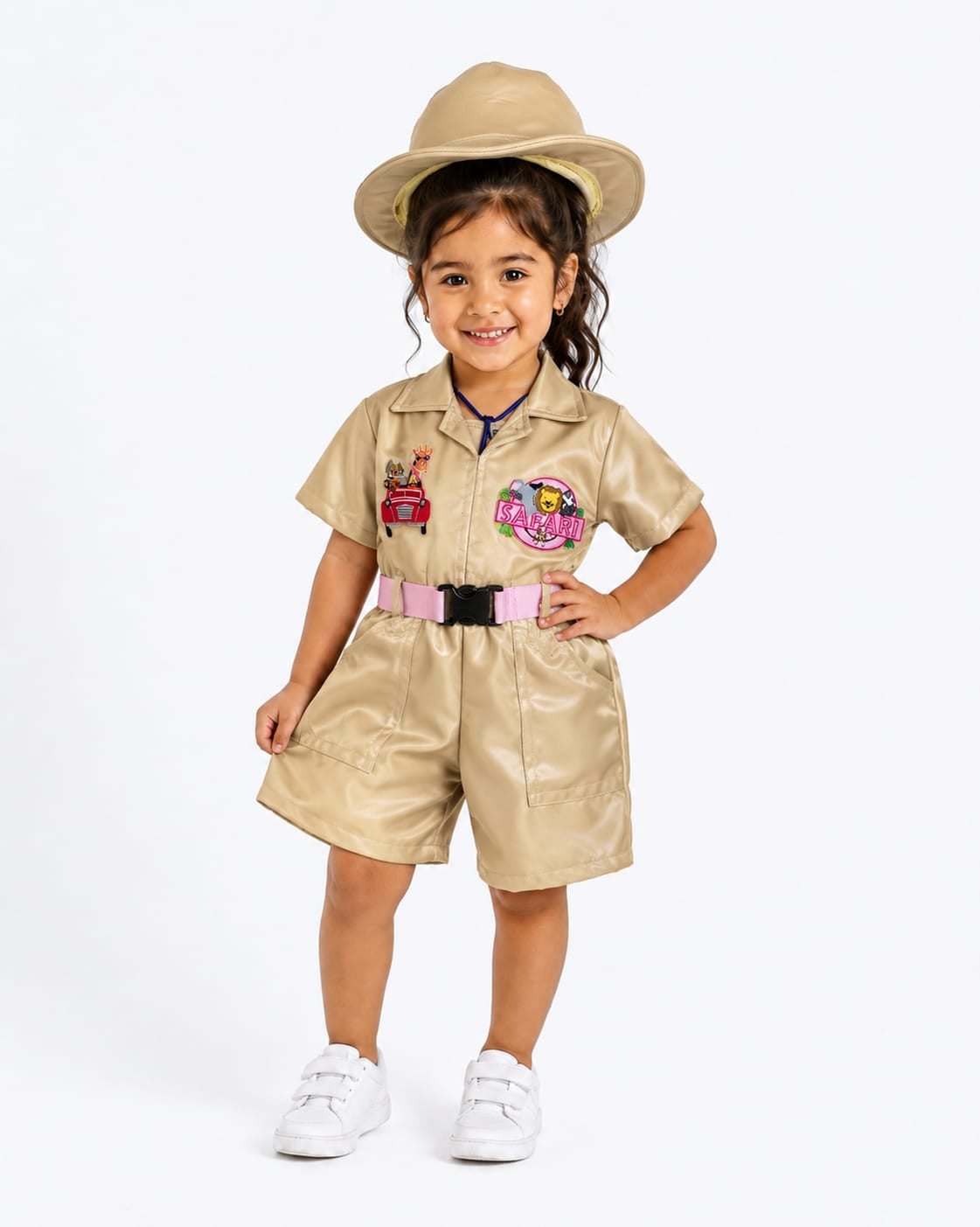 DISFRAZ DE SAFARI ROSADO PARA NIÑAS HALLOWEEN TENDENCIA - 1