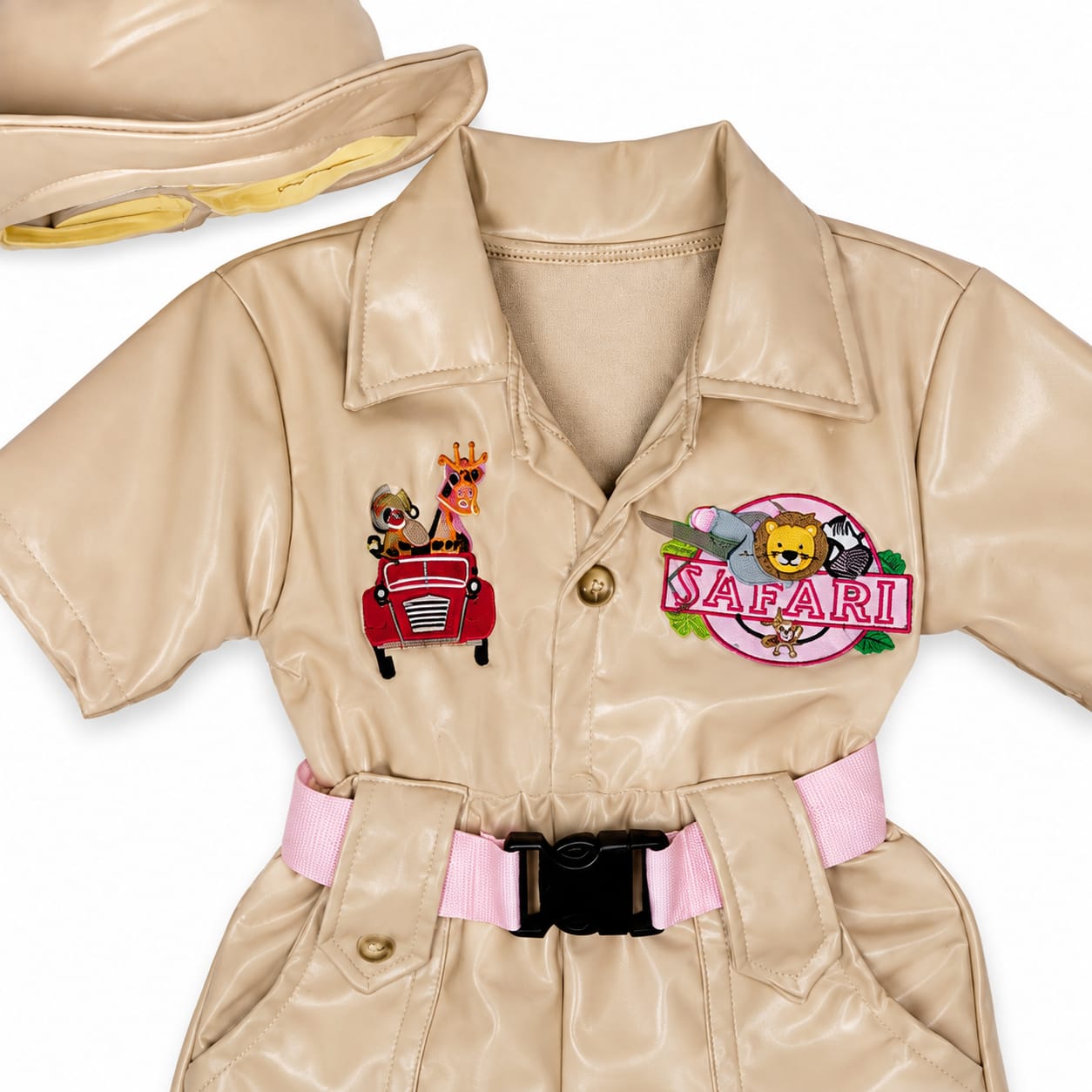 DISFRAZ DE SAFARI ROSADO PARA NIÑAS HALLOWEEN TENDENCIA - 2