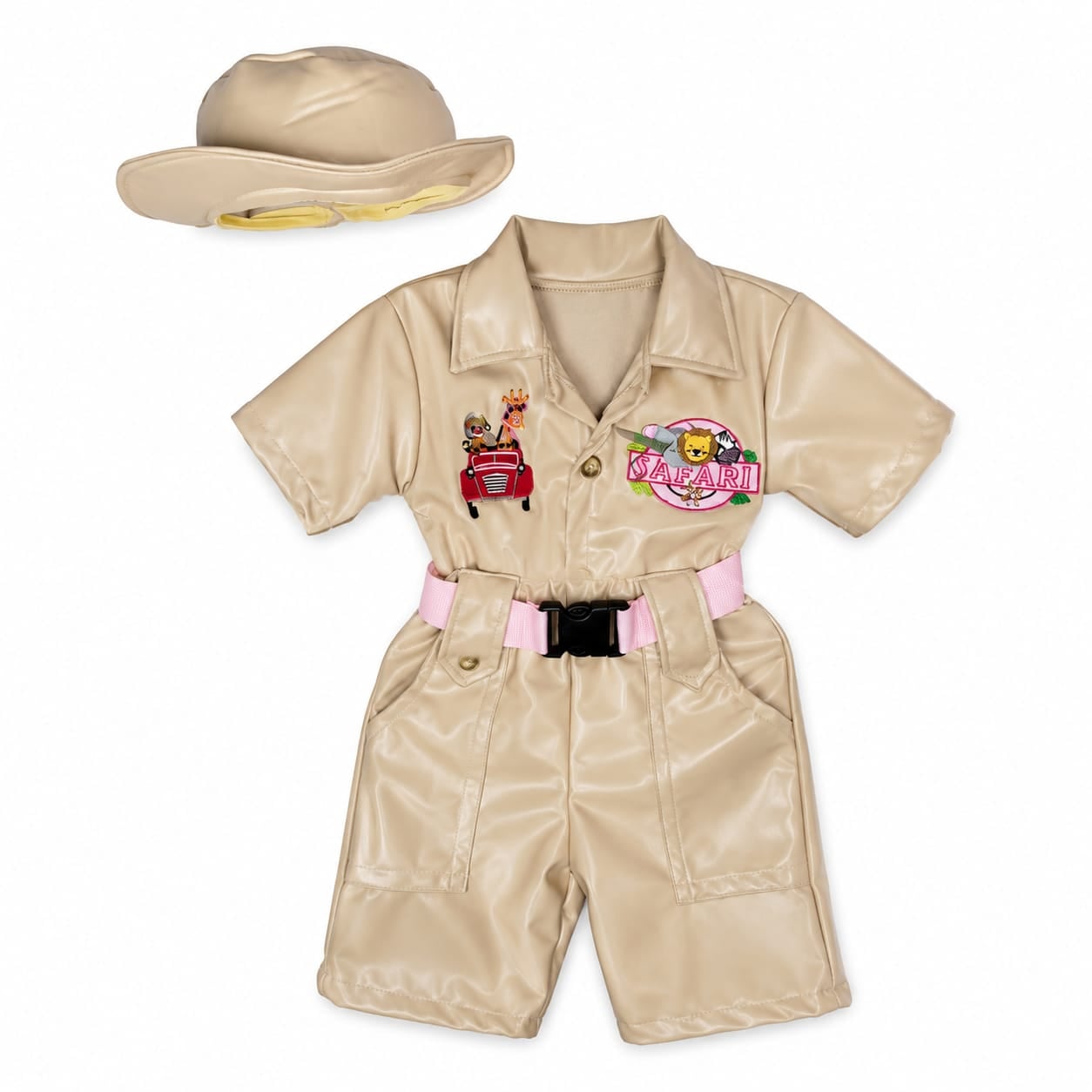 DISFRAZ DE SAFARI ROSADO PARA NIÑAS HALLOWEEN TENDENCIA - 3
