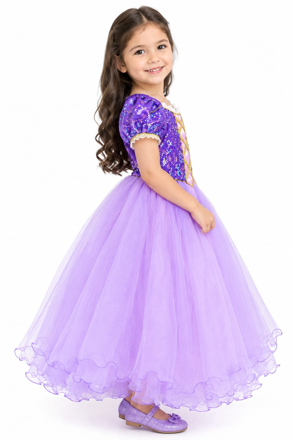 RAPUNZEL DISFRAZ VESTIDO GALA PARA NIÑAS - 2