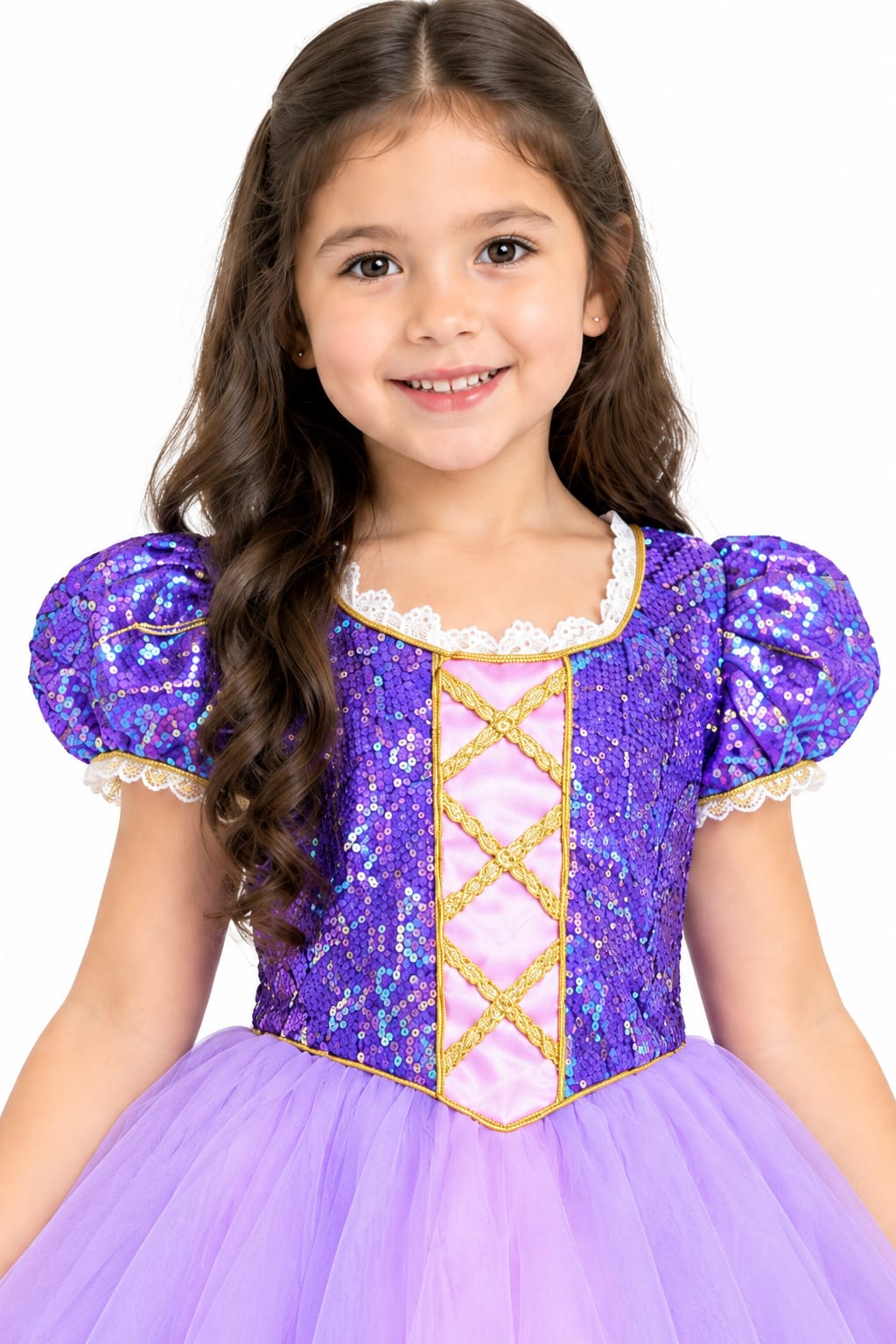 RAPUNZEL DISFRAZ VESTIDO GALA PARA NIÑAS - 3