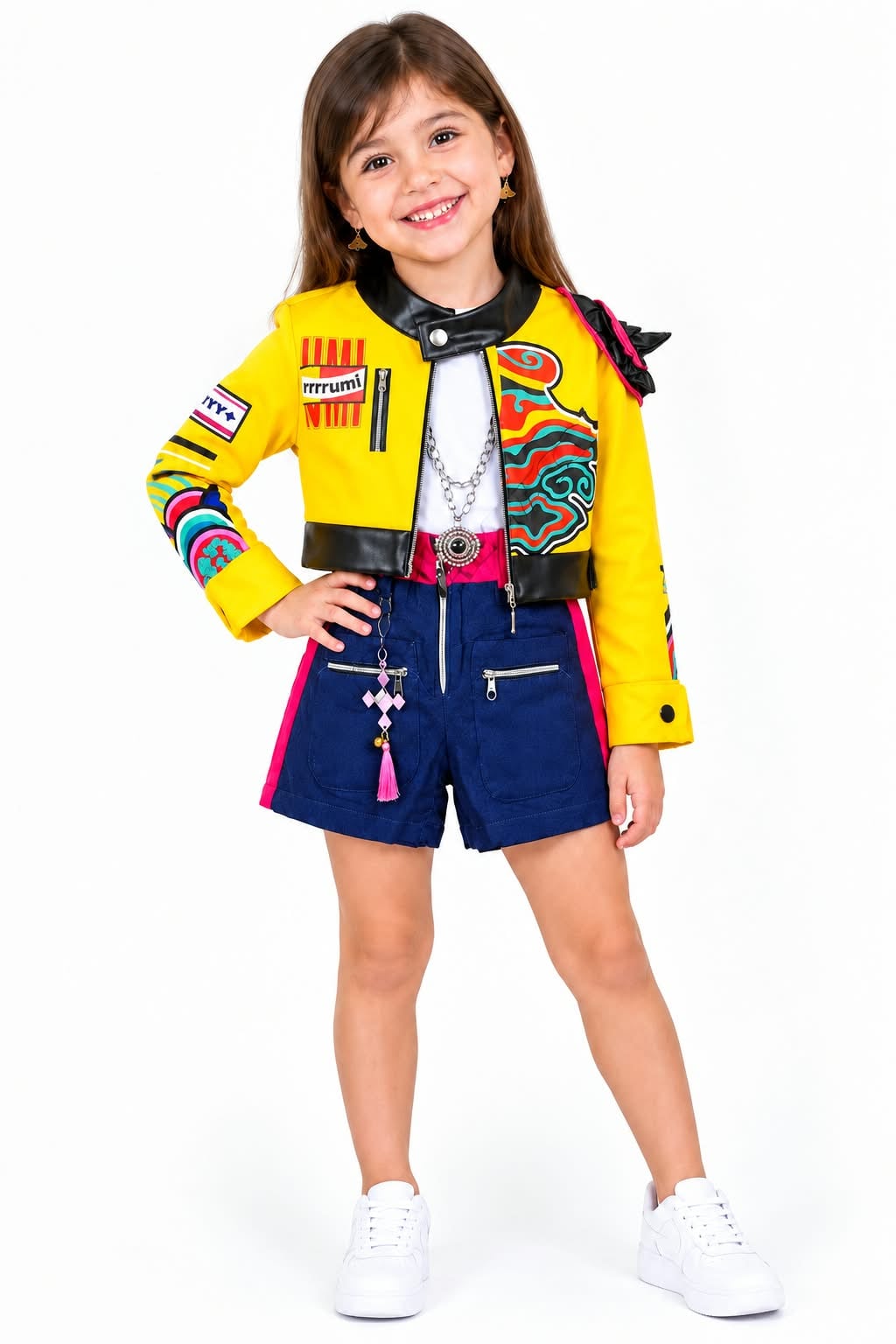 DISFRAZ DE RUMI AMARILLO DEPORTIVA PARA NIÑAS KPOP - 1