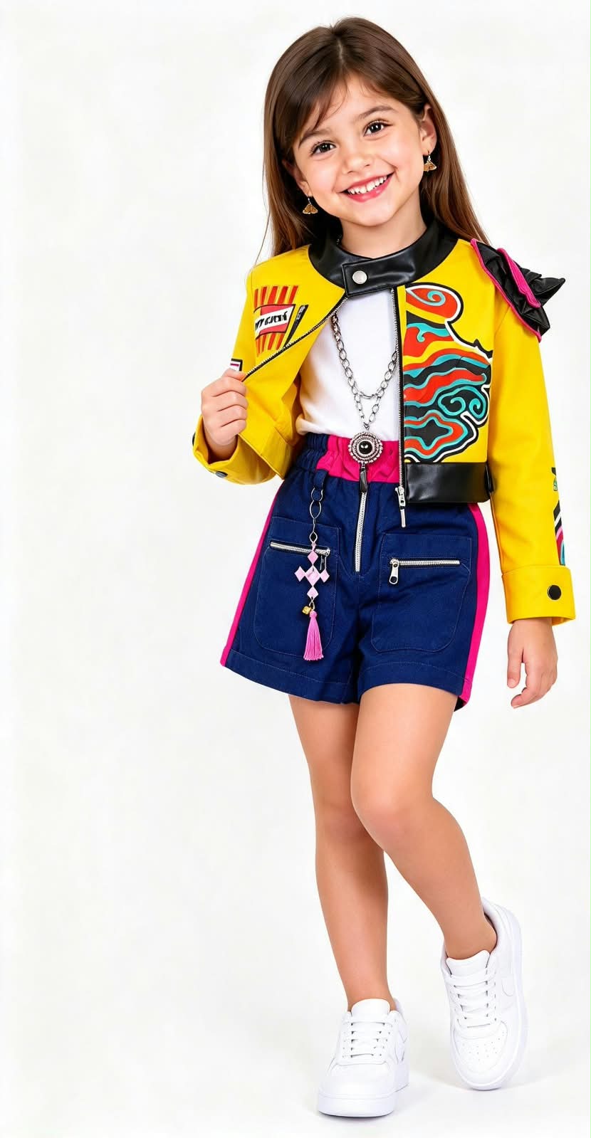 DISFRAZ DE RUMI AMARILLO DEPORTIVA PARA NIÑAS KPOP - 3