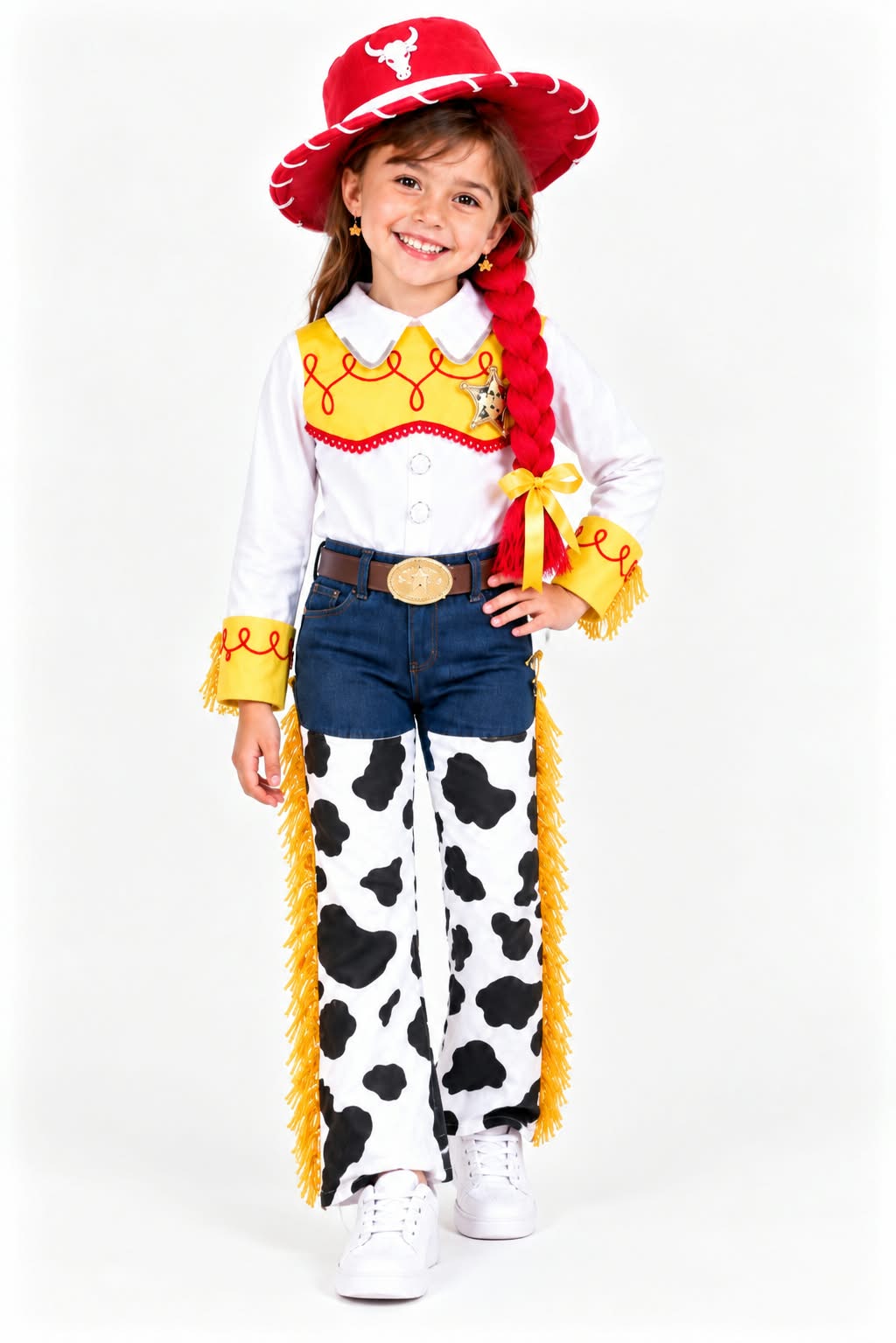 DISFRAZ DE JESSIE CONJUNTO CON TRENZA HALLOWEEN PARA NIÑAS - 1