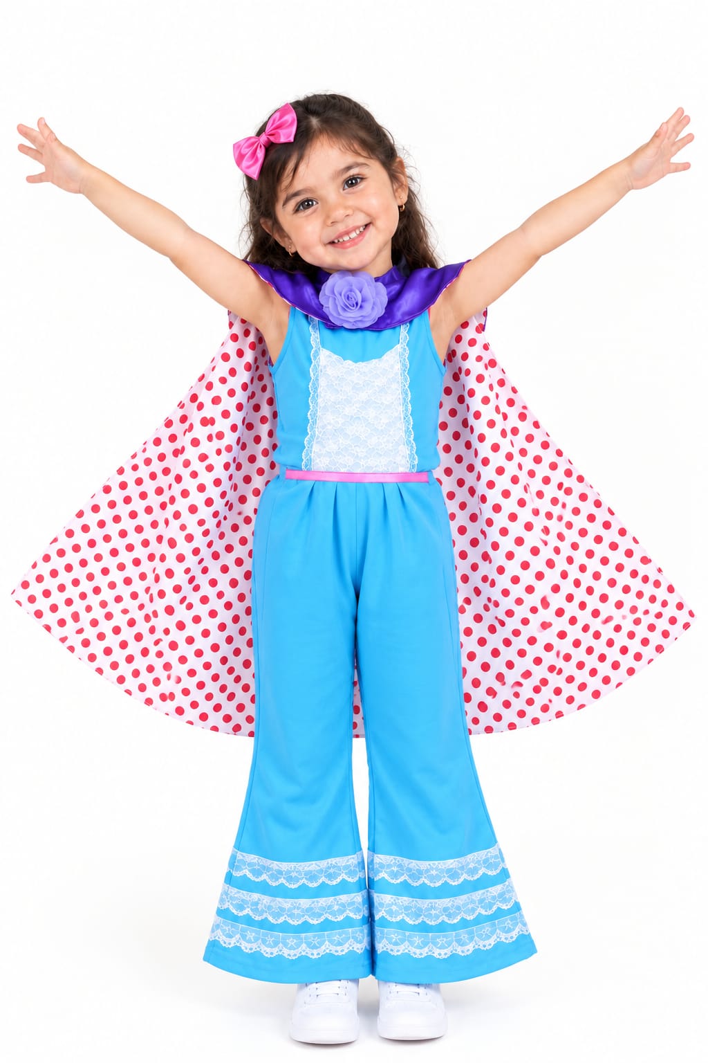 DISFRAZ DE BO PEEP  PANTALON Y CAPA  PARA NIÑAS HALLOWEEN - 1