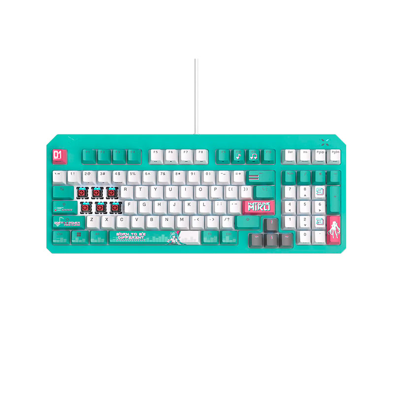 KIT GAMING ASUS TUF HATSUNE MIKU TECLADO MECÁNICO RGB, MOUSE, AUDÍFONOS, MOUSEPAD, EDICIÓN ESPECIA - 2