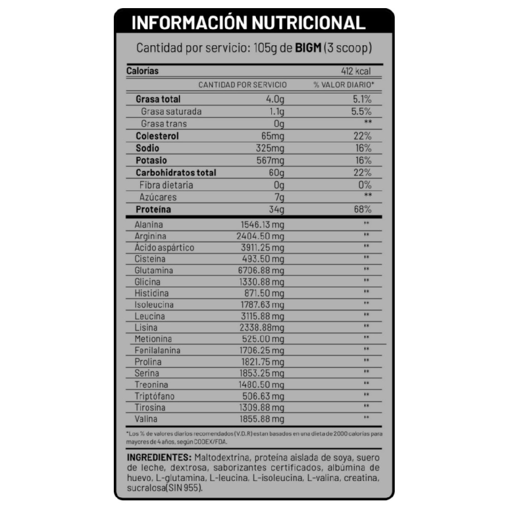 PROTEÍNA UN BIGM 2 KG VAINILLA - 3