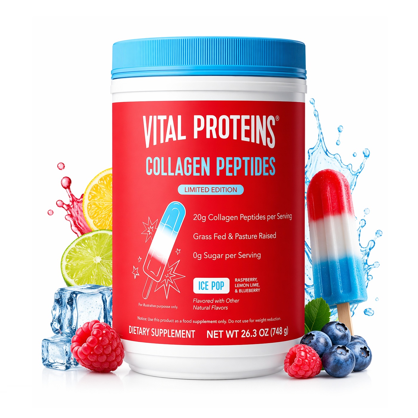 VITAL PROTEINS COLLAGEN PEPTIDES ICE POP EDICION LIMITADA 748G - 1