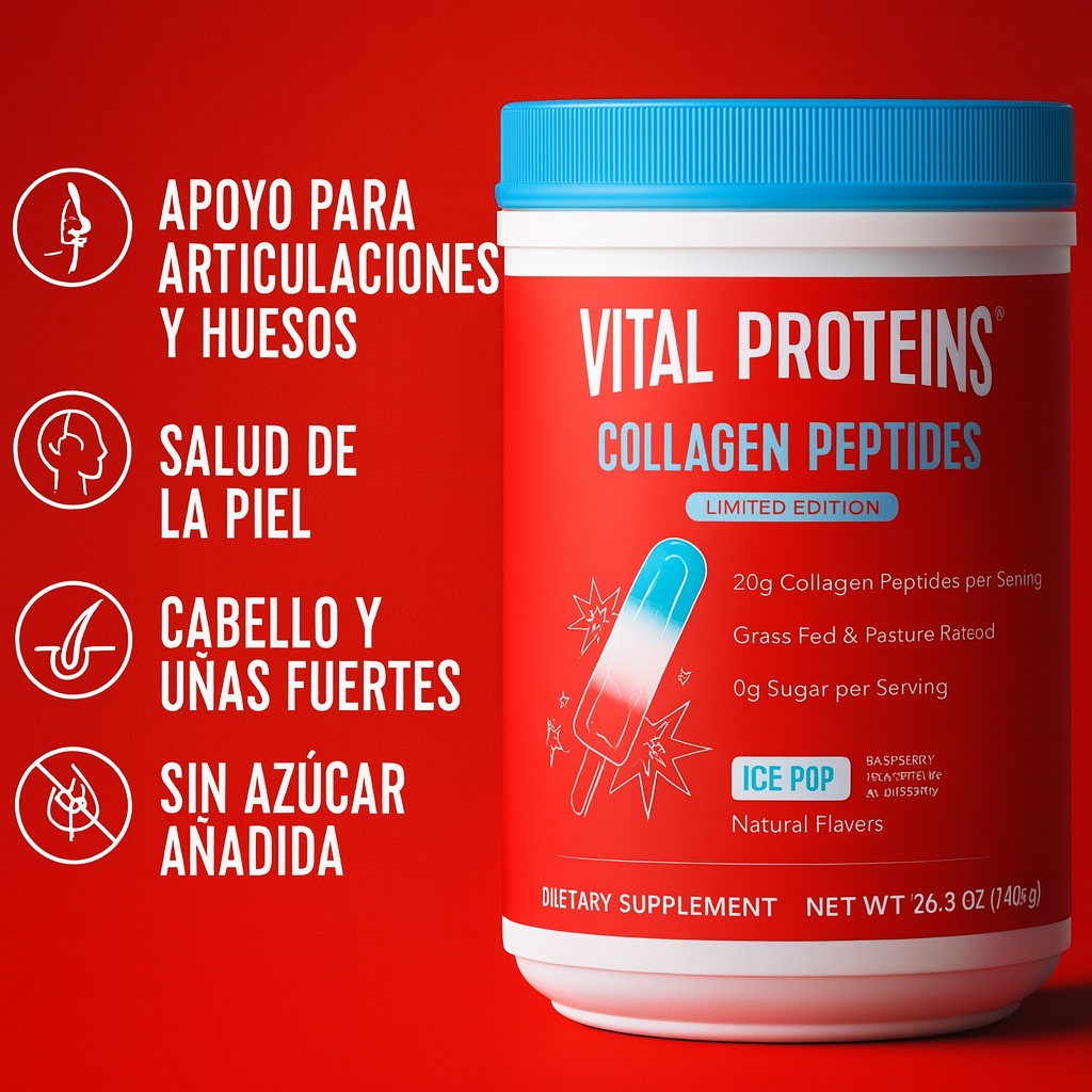 VITAL PROTEINS COLLAGEN PEPTIDES ICE POP EDICION LIMITADA 748G - 6