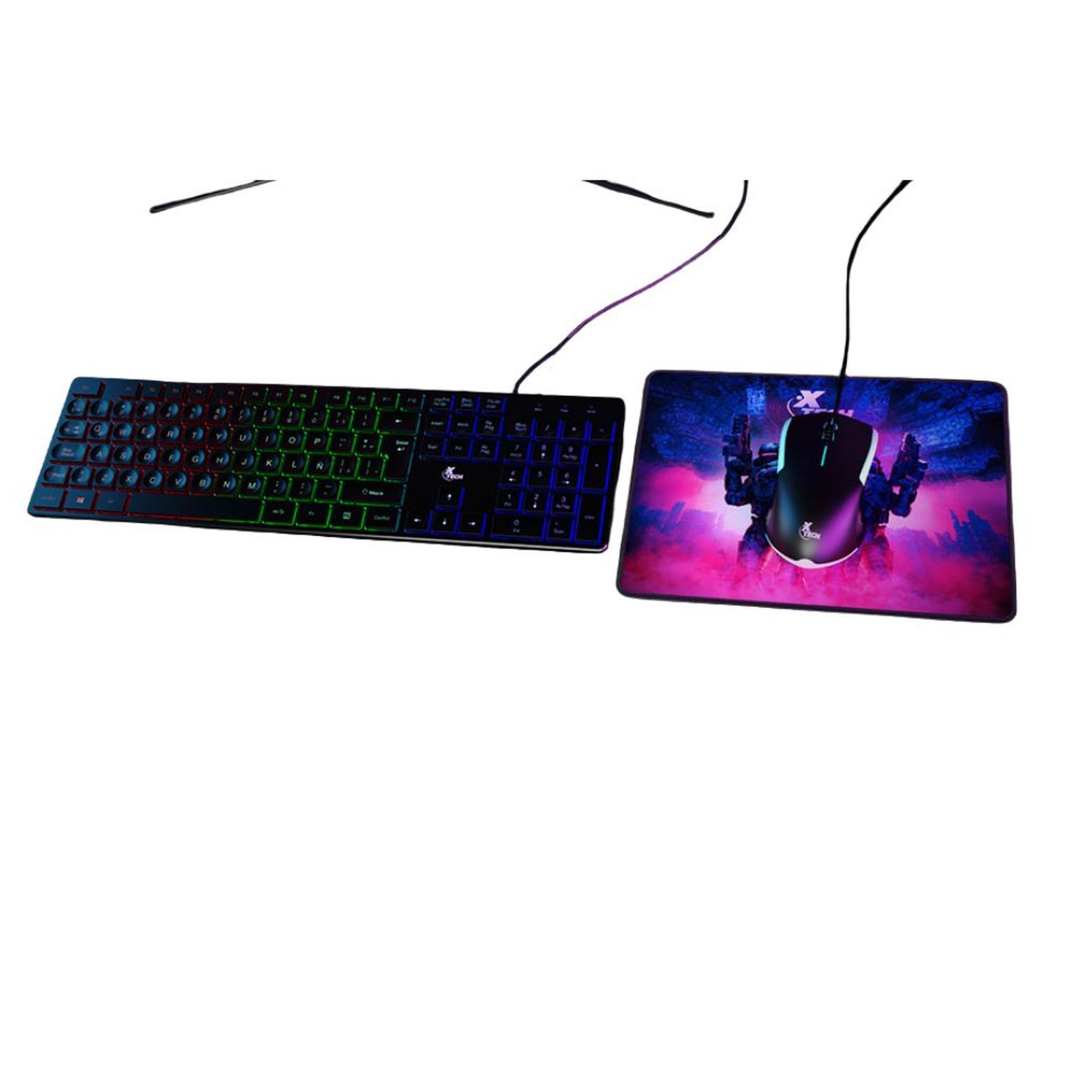 TECLADO + MOUSE+PAD XTECH HASHA GAMING KYBD SPA WRD MOUSE AND MOUSE PAD XTK-535S - 2
