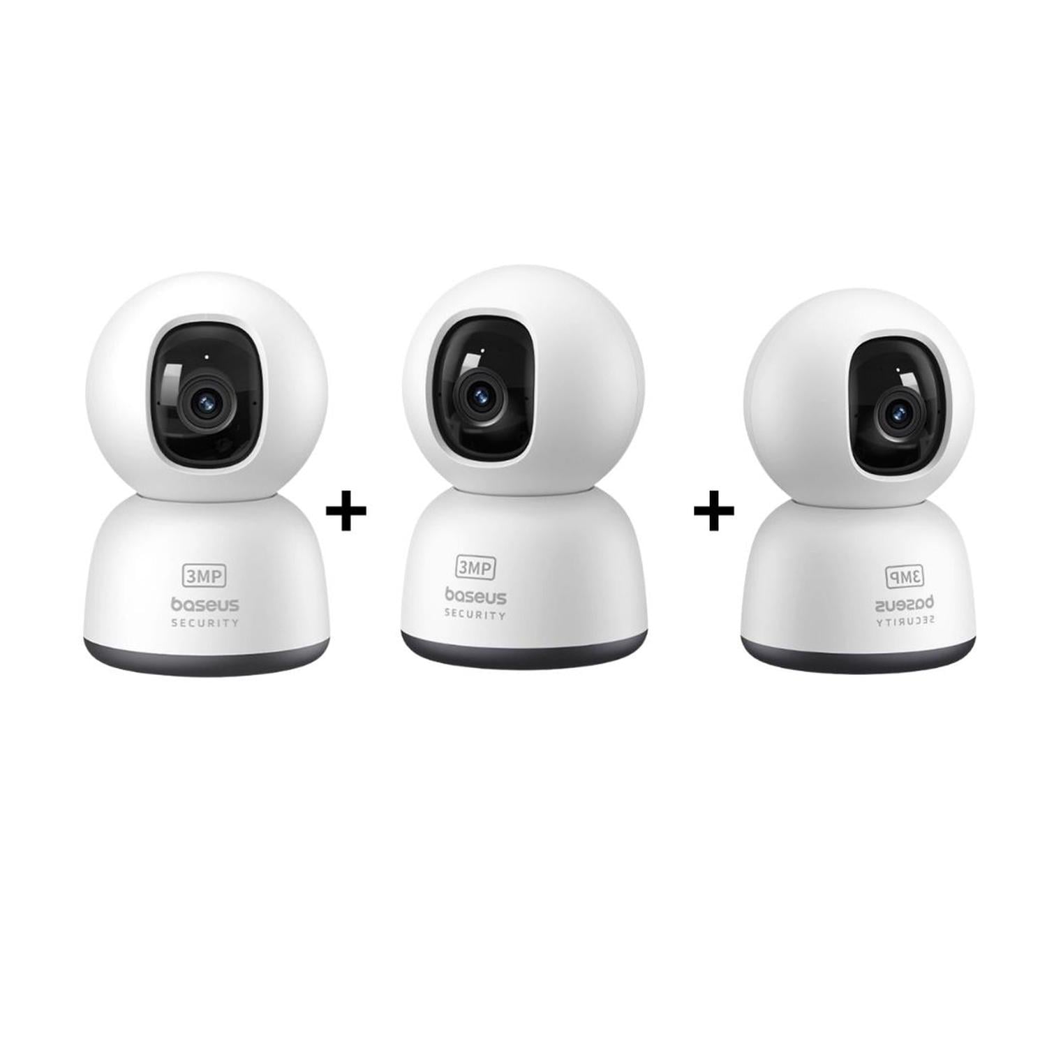 PACK 3 CÁMARAS DE SEGURIDAD BASEUS P1 LITE INTERIOR 2K 360° VISIÓN NOCTURNA - 1