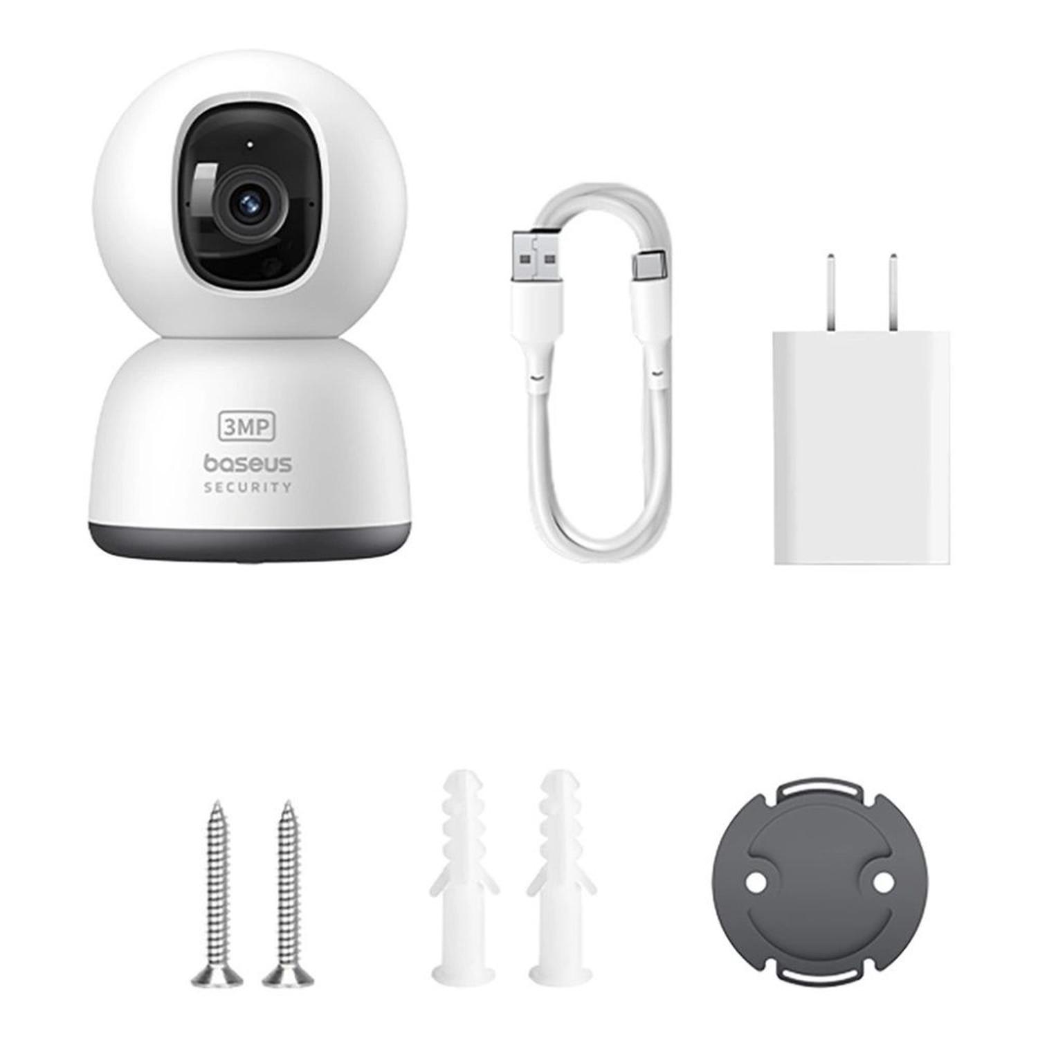 PACK 3 CÁMARAS DE SEGURIDAD BASEUS P1 LITE INTERIOR 2K 360° VISIÓN NOCTURNA - 6
