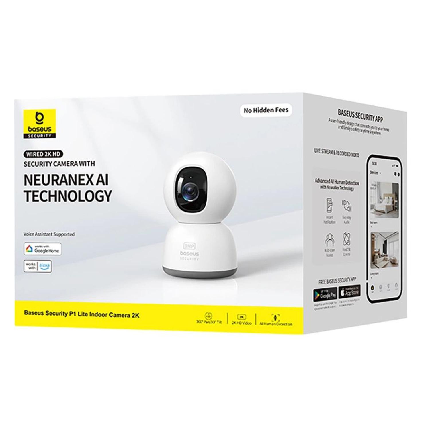 PACK 3 CÁMARAS DE SEGURIDAD BASEUS P1 LITE INTERIOR 2K 360° VISIÓN NOCTURNA - 7