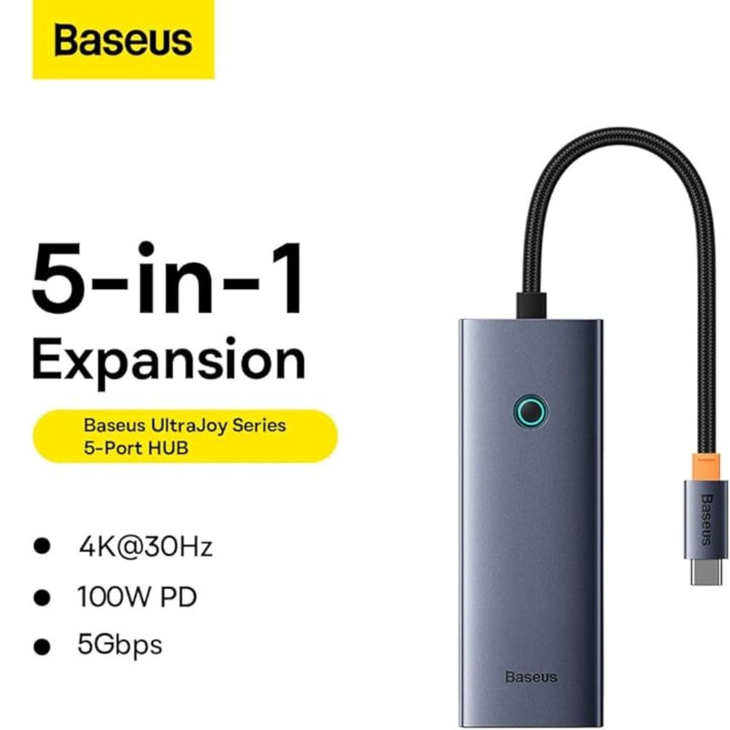 HUB ADAPTADOR MULTIFUNCIONAL BASEUS ULTRAJOY SERIES 5 PUERTOS HUB DOCKING STATION - 3