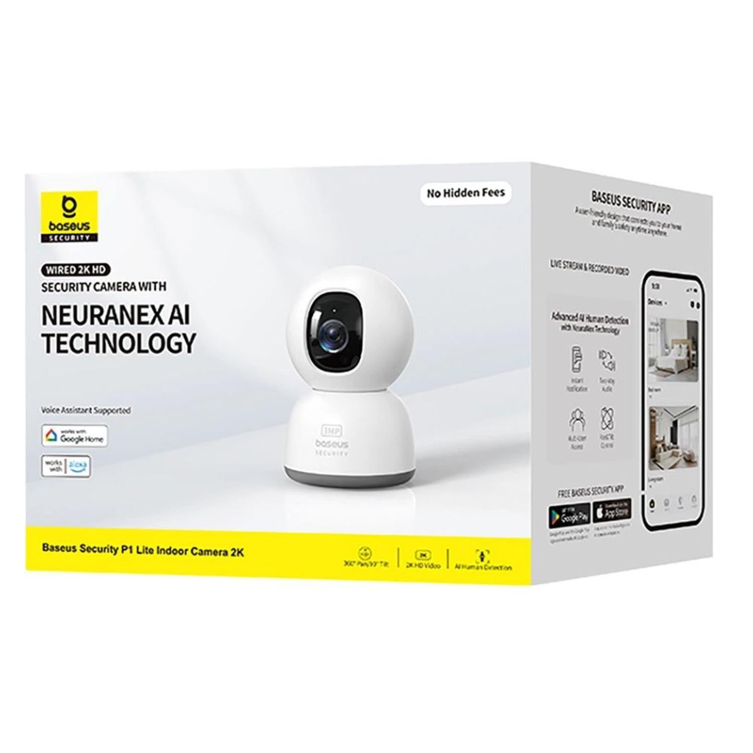 PACK BASEUS 2 CÁMARAS SEGURIDAD INTERIOR 2K CON VISIÓN NOCTURNA Y DETECCIÓN HUMANA - 6