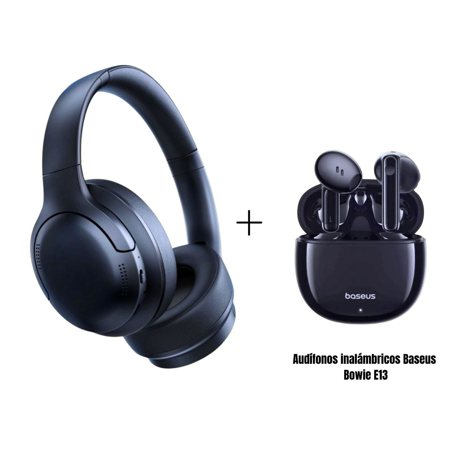 AUDIFONOS BASEUS BH1 LITE (80H) AUDIFONOS BOWIE E 13 (30H) INALAMBRICOS NEGRO - 1