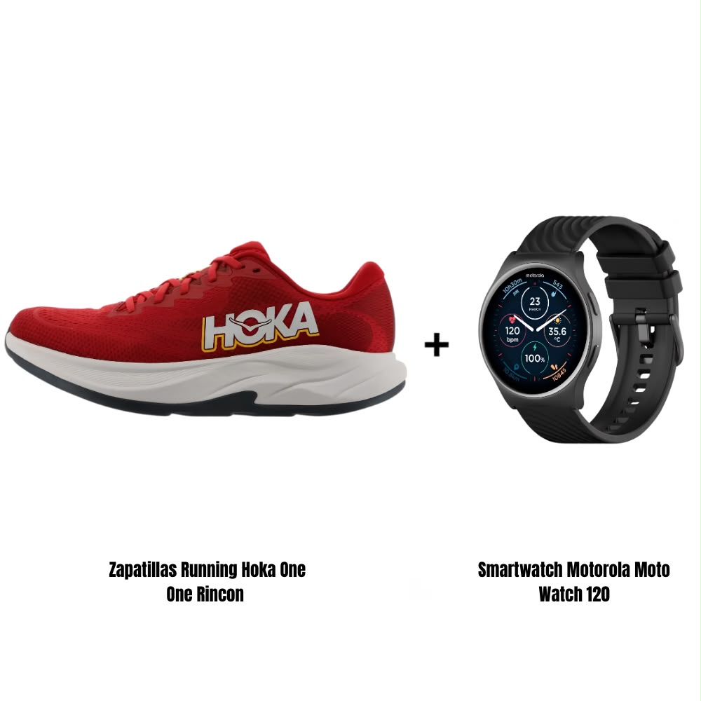 ZAPATILLAS HOKA ONE RINCON 4 TALLA 41.5 + SMARTWATCH MOTO WATCH 120 - 1
