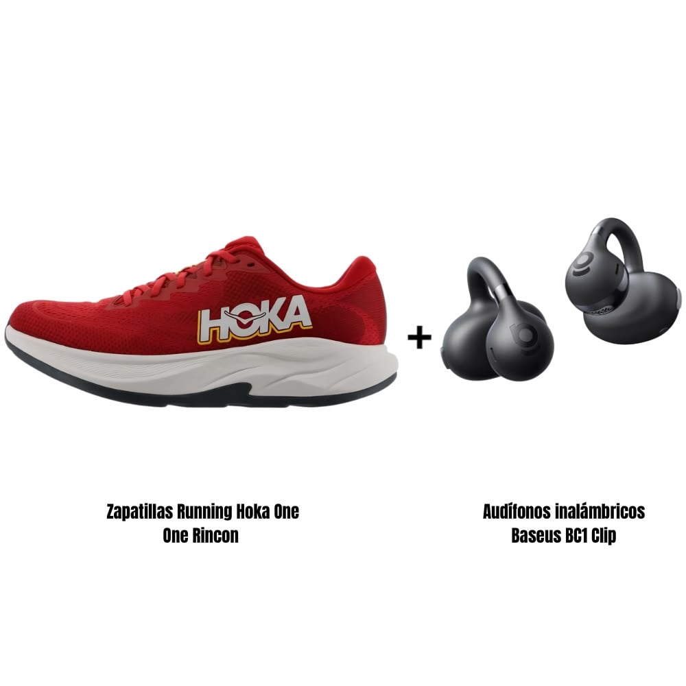 ZAPATILLAS HOKA ONE RINCON 4 TALLA 42.5 + AUDÍFONOS BASEUS BC1 CLIP - 1