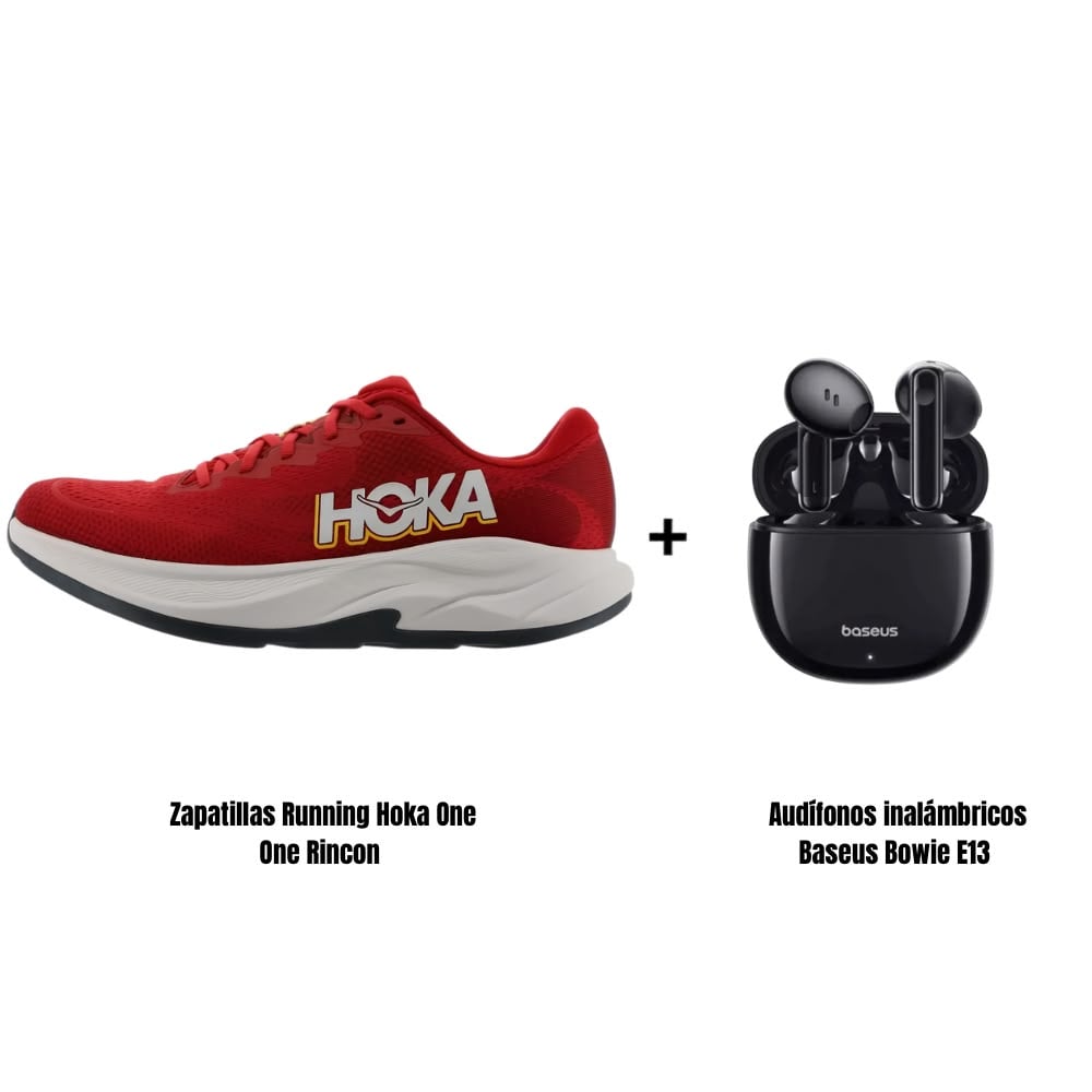 ZAPATILLAS HOKA ONE RINCON 4 TALLA 43 + AUDÍFONOS BASEUS E13 30 HORAS - 1