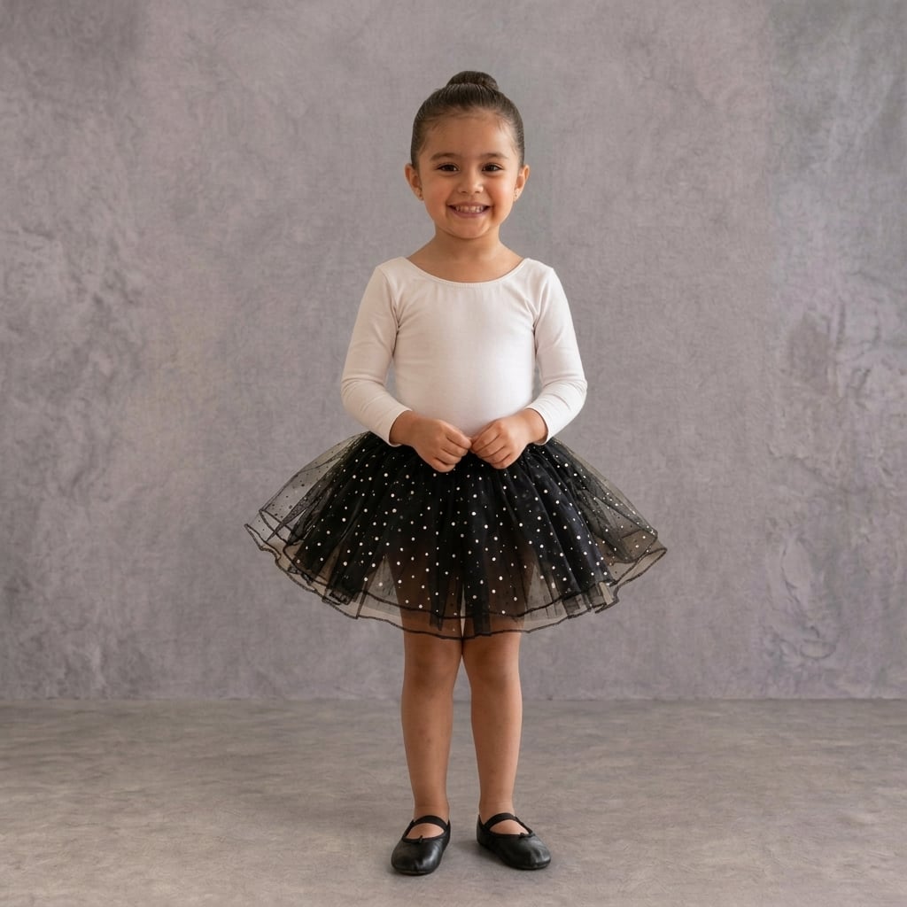 FALDA TUTU NEGRO CON BRILLOS - 1