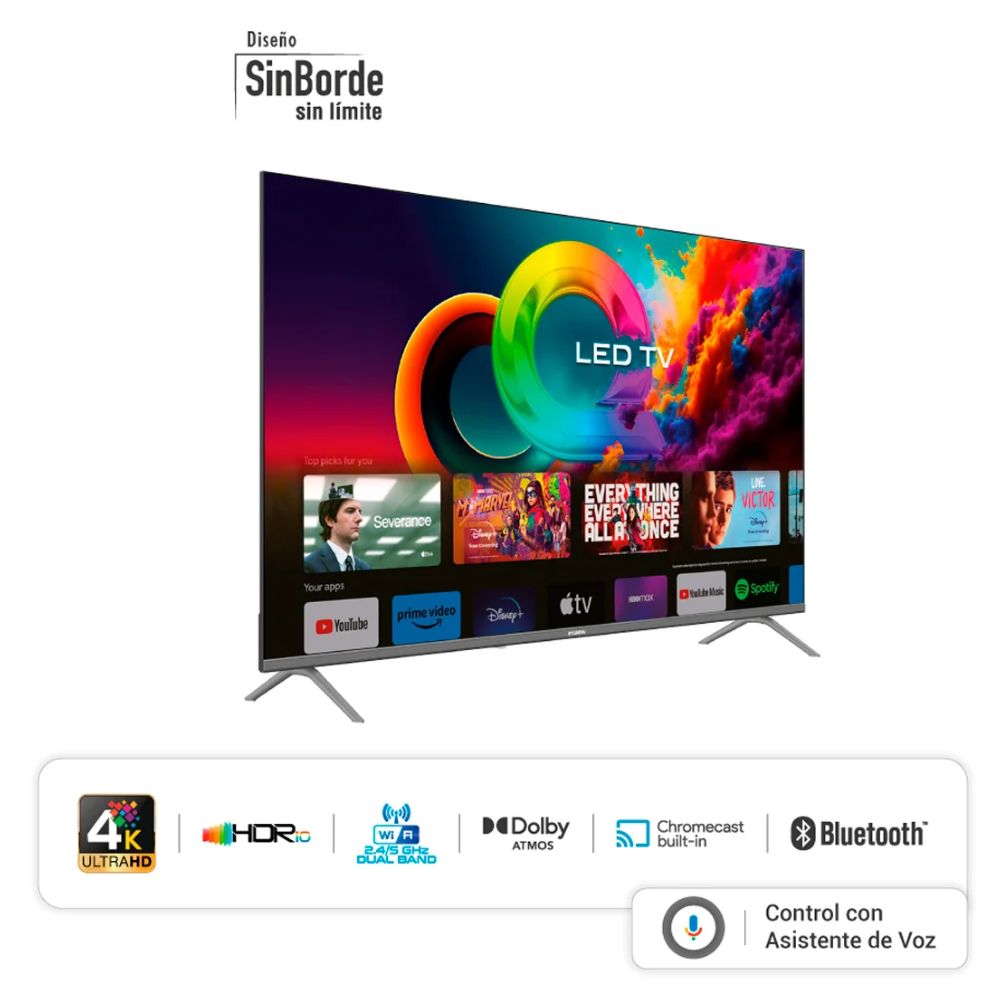TELEVISOR SMART TV HYUNDAI QLED 55 HYLED5529QG - GOOGLE TV + ANTENA DIGITAL - 4