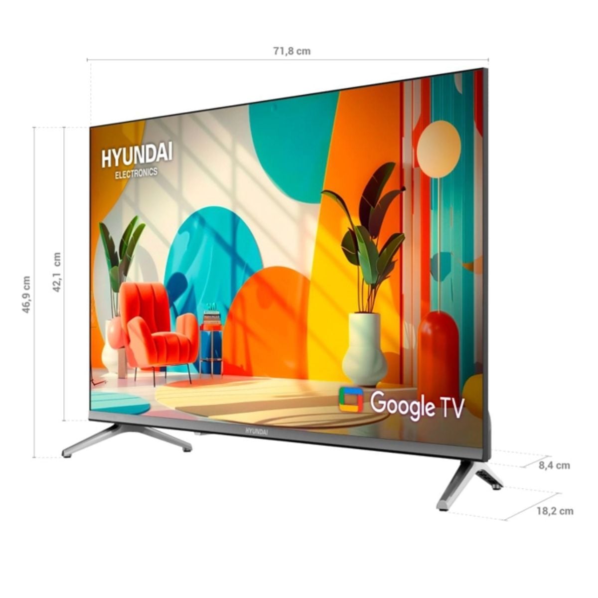 TELEVISOR 32'' HYUNDAI QLED GOOGLE TV HYLED3259QG 2025 - 3