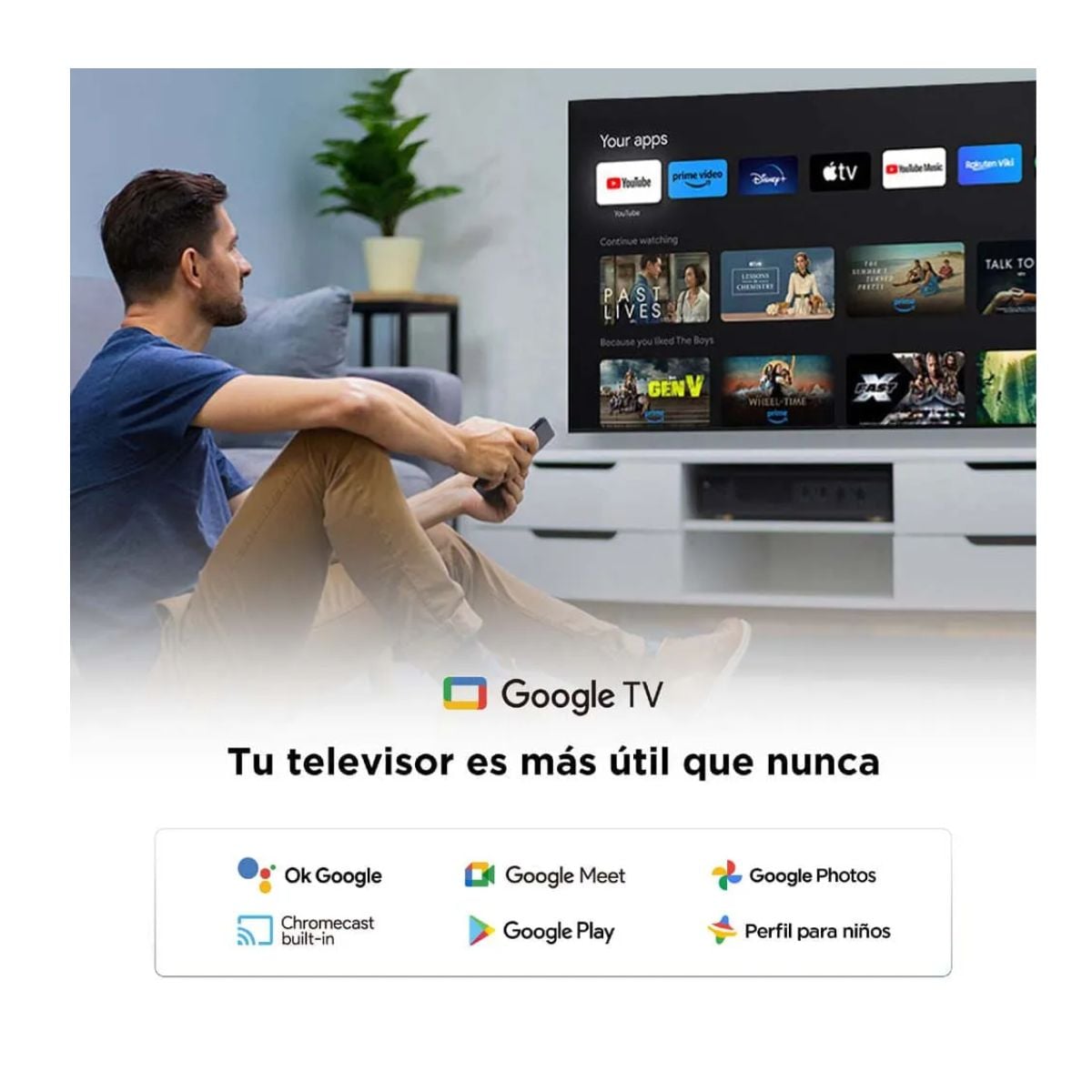 TELEVISOR 65'' TCL GOOGLE TV UHD 4K 65V6C + ANT - 4