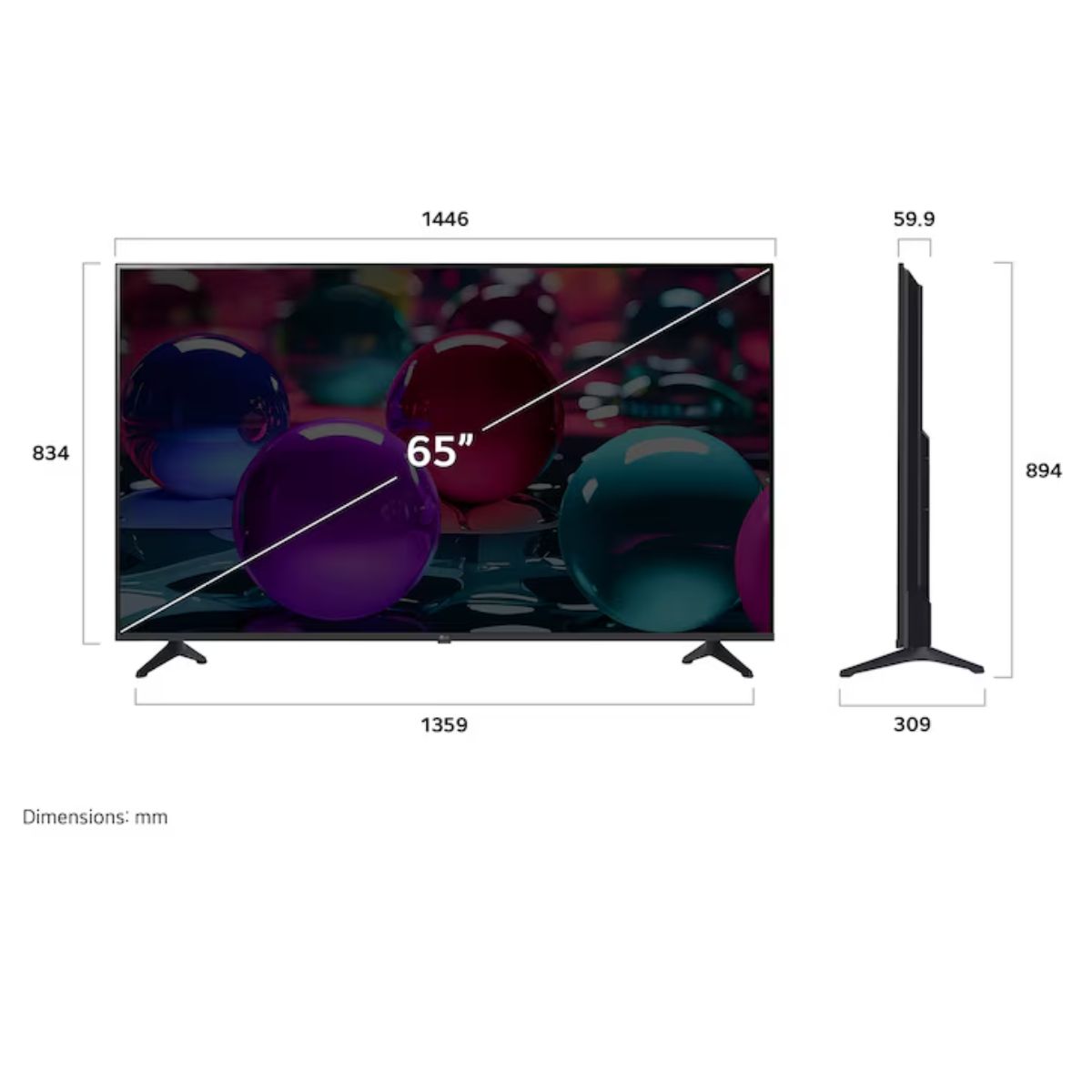 TELEVISOR 65'' LG UHD 4K WEBOS THINQ AI 65UA7300PSB 2025 + MAGIC + ANT - 2