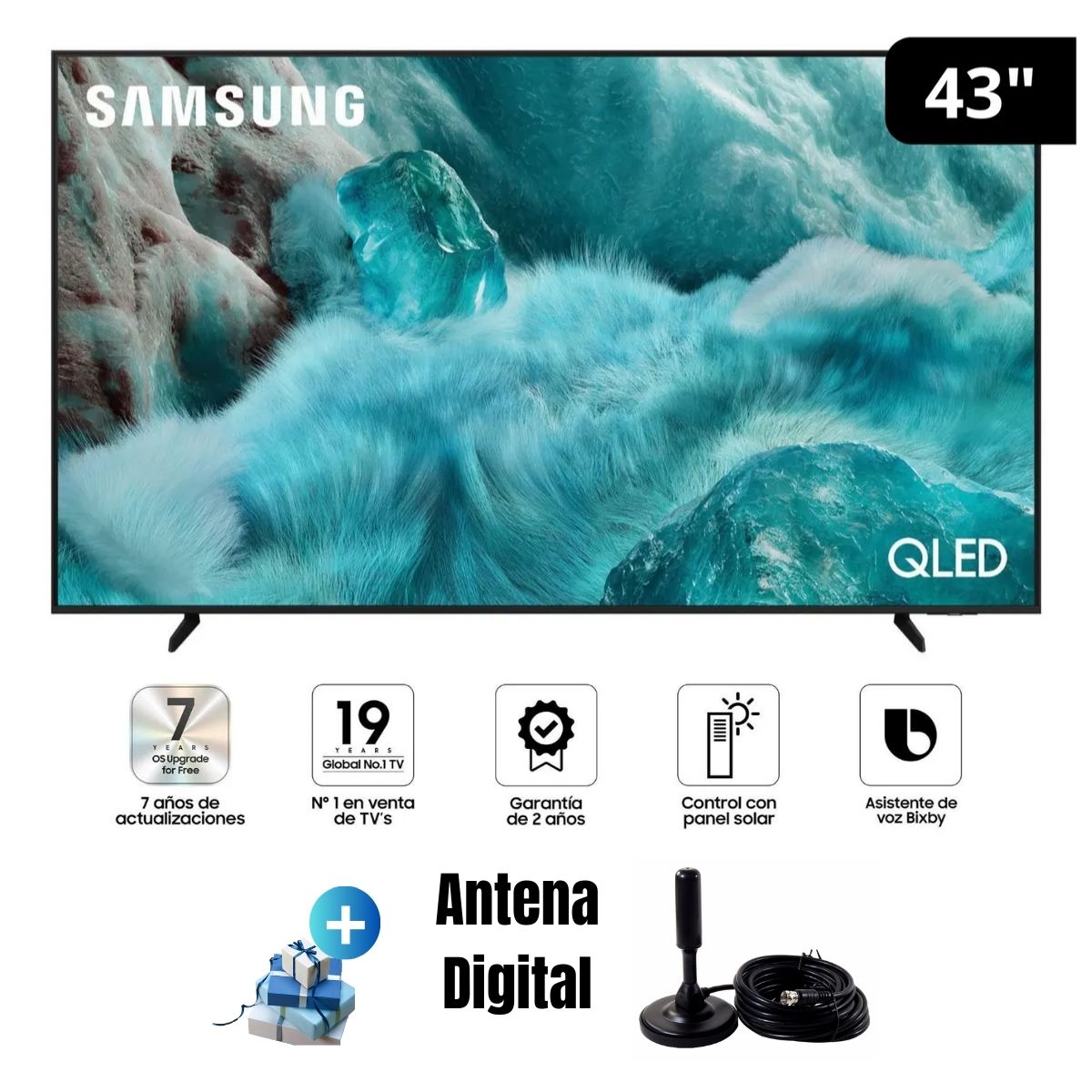 TELEVISOR 43'' SAMSUNG UHD 4K QLED VISION AI QN43Q7FAAGXPE 2025 + ANT - 1