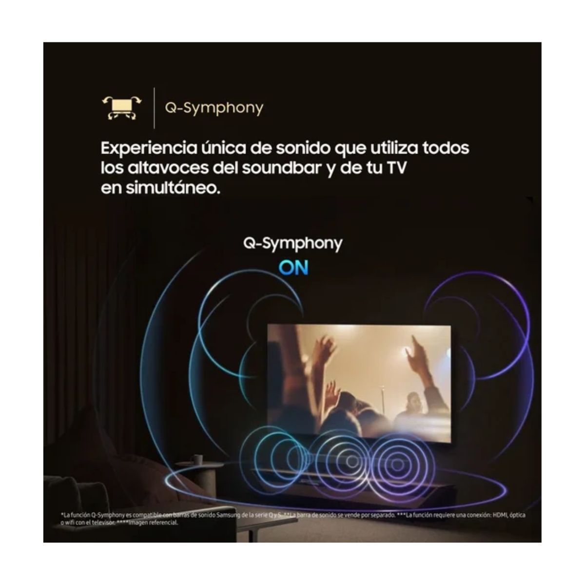TELEVISOR 55'' SAMSUNG QLED UHD 4K VISION AI QN55Q7FAAGXPE 2025 + ANT + RACK FIJO - 7