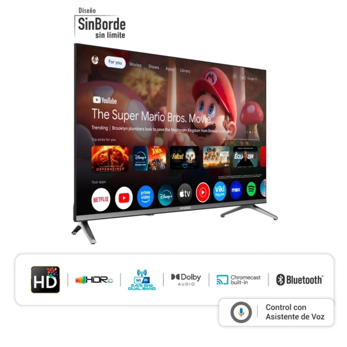 TELEVISOR 32'' HYUNDAI QLED GOOGLE TV HYLED3259QG 2025 + ANT - 4