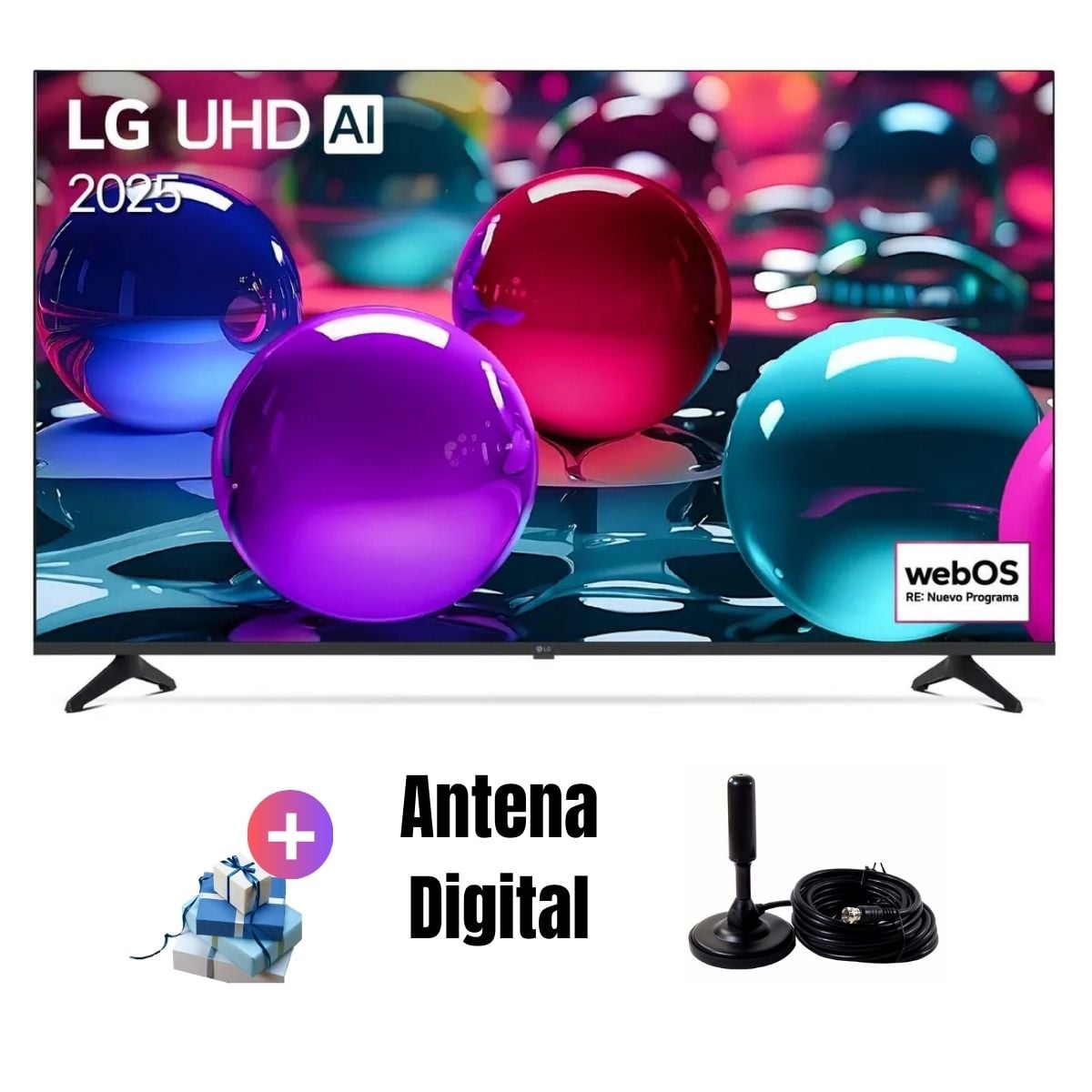 TELEVISOR 50'' LG UHD 4K WEBOS 50UA7300PSB 2025 + ANT - 1