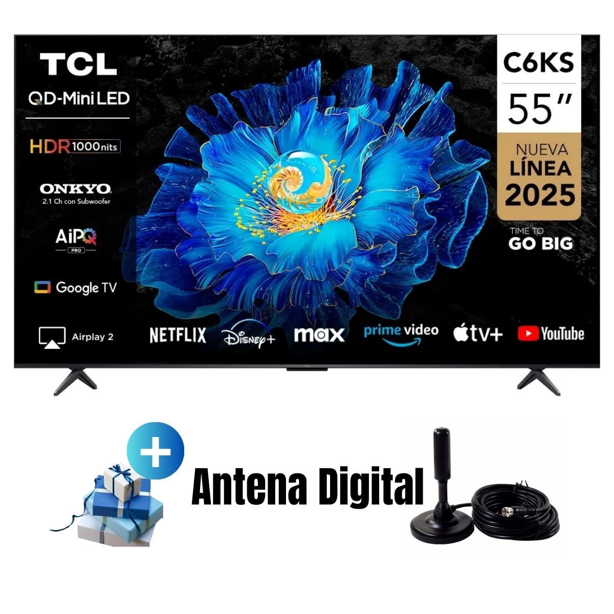 Televisor TCL 55 QD Miniled 4K 55C6KS Google TV
