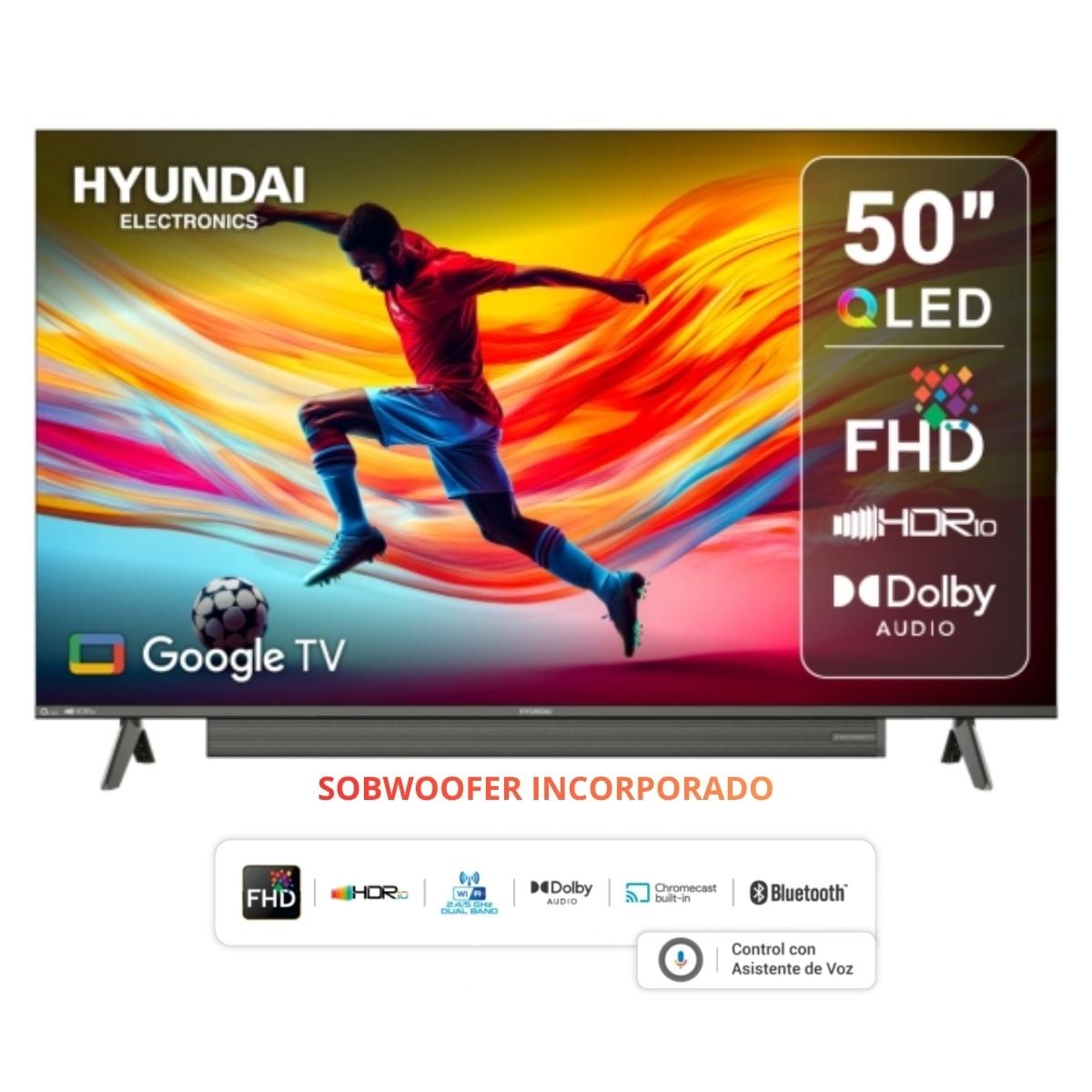 TELEVISOR SMART TV HYUNDAI 50'' QLED FHD HYLED5029QFG 2025 - 1