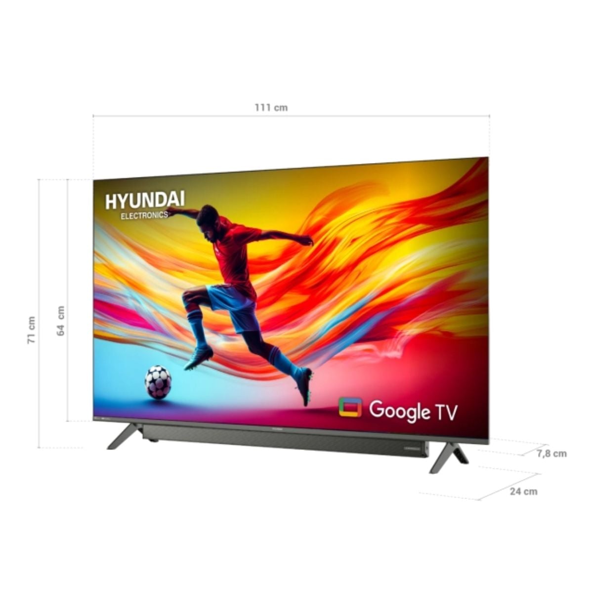 TELEVISOR SMART TV HYUNDAI 50'' QLED FHD HYLED5029QFG 2025 + ANT - 2