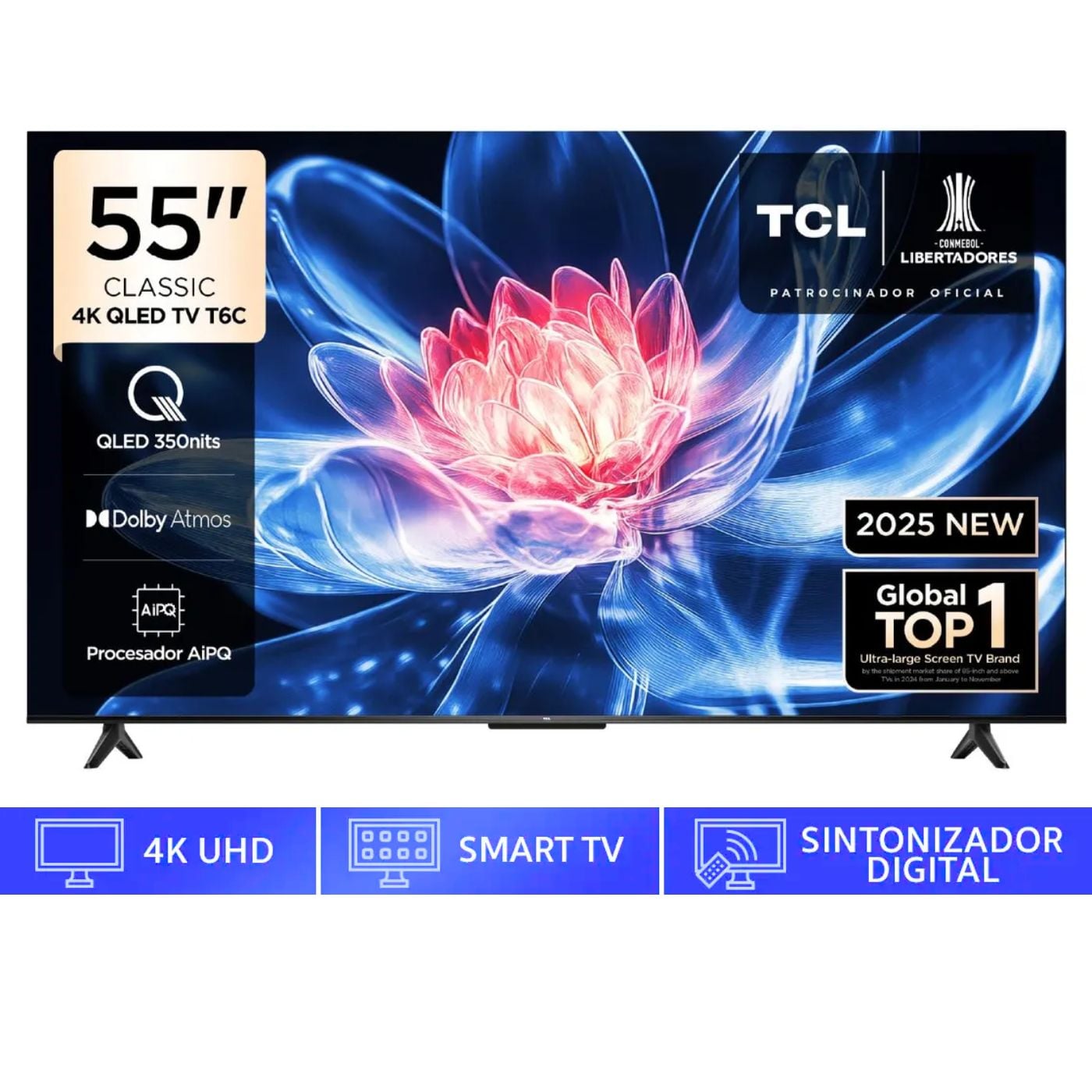 TELEVISOR 55'' TCL QLED UHD 4K 55T6C GOOGLETV 2025 - 1