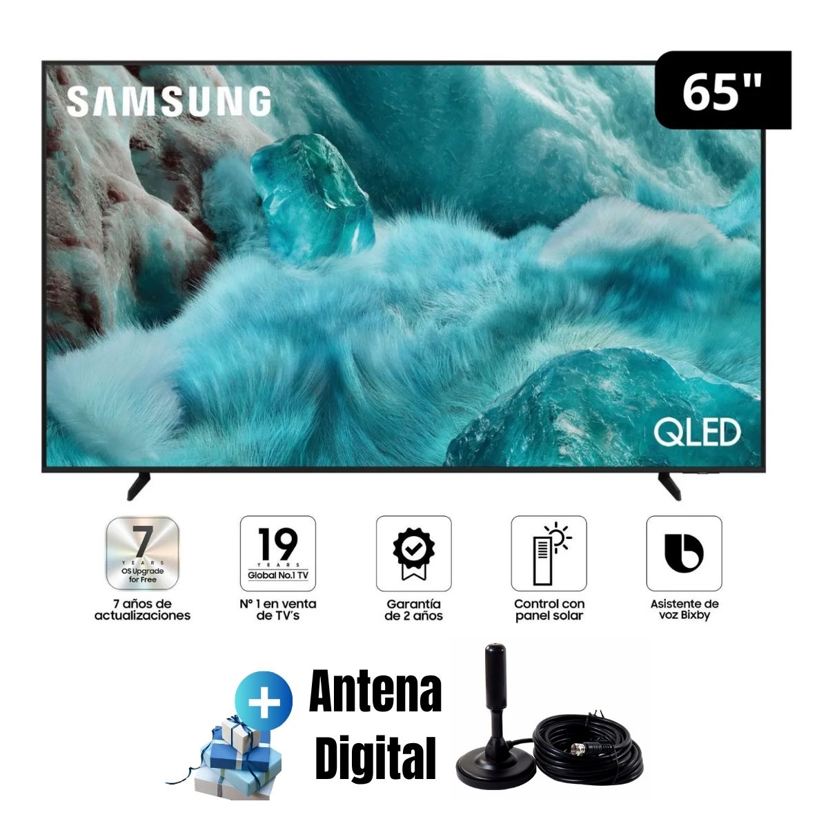 TELEVISOR SAMSUNG 65'' VISION AI QLED UHD 4K QN65Q7FAAGXPE 2025 + ANT - 1