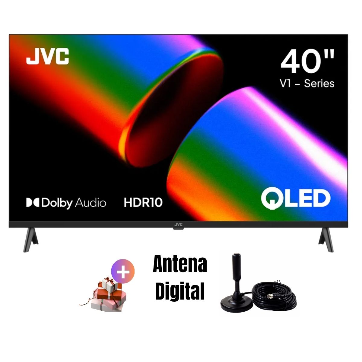 TELEVISOR SMART TV JVC 40'' QLED FHD GOOGLE TV LT-40KB758 2025 + ANT - 1